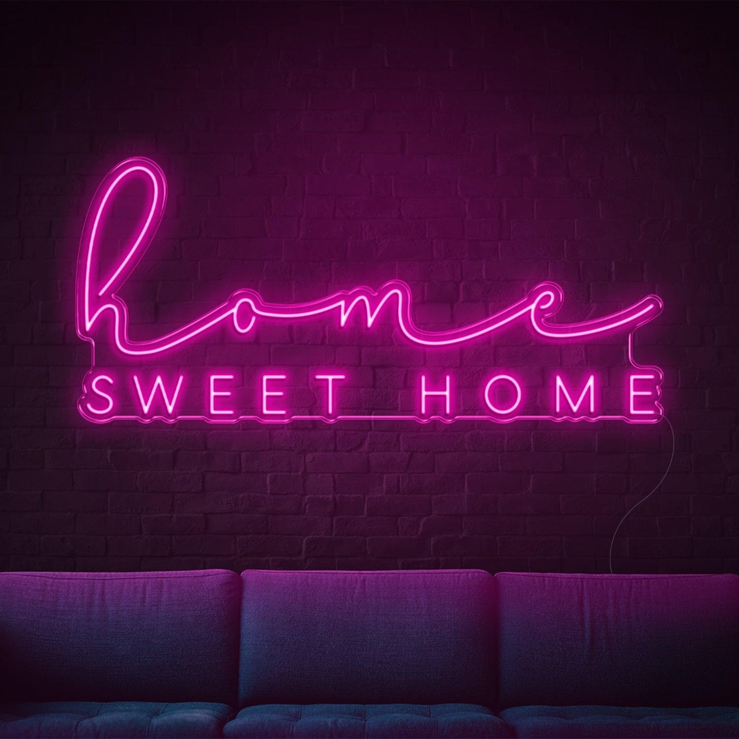 Blue Home Sweet Home Led Neon Sign For Living Room Wall Decor | Shineneon