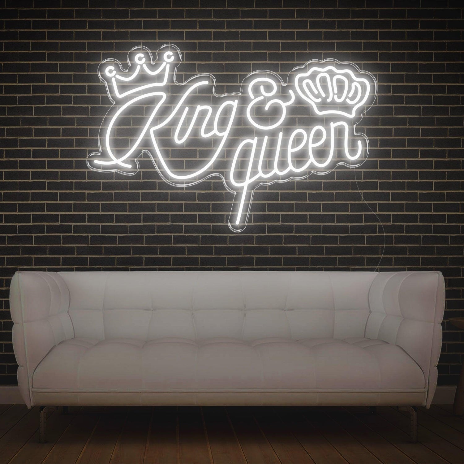 Blue King Queen Crown Led Neon Sign For Home Bar Decor | Shineneon
