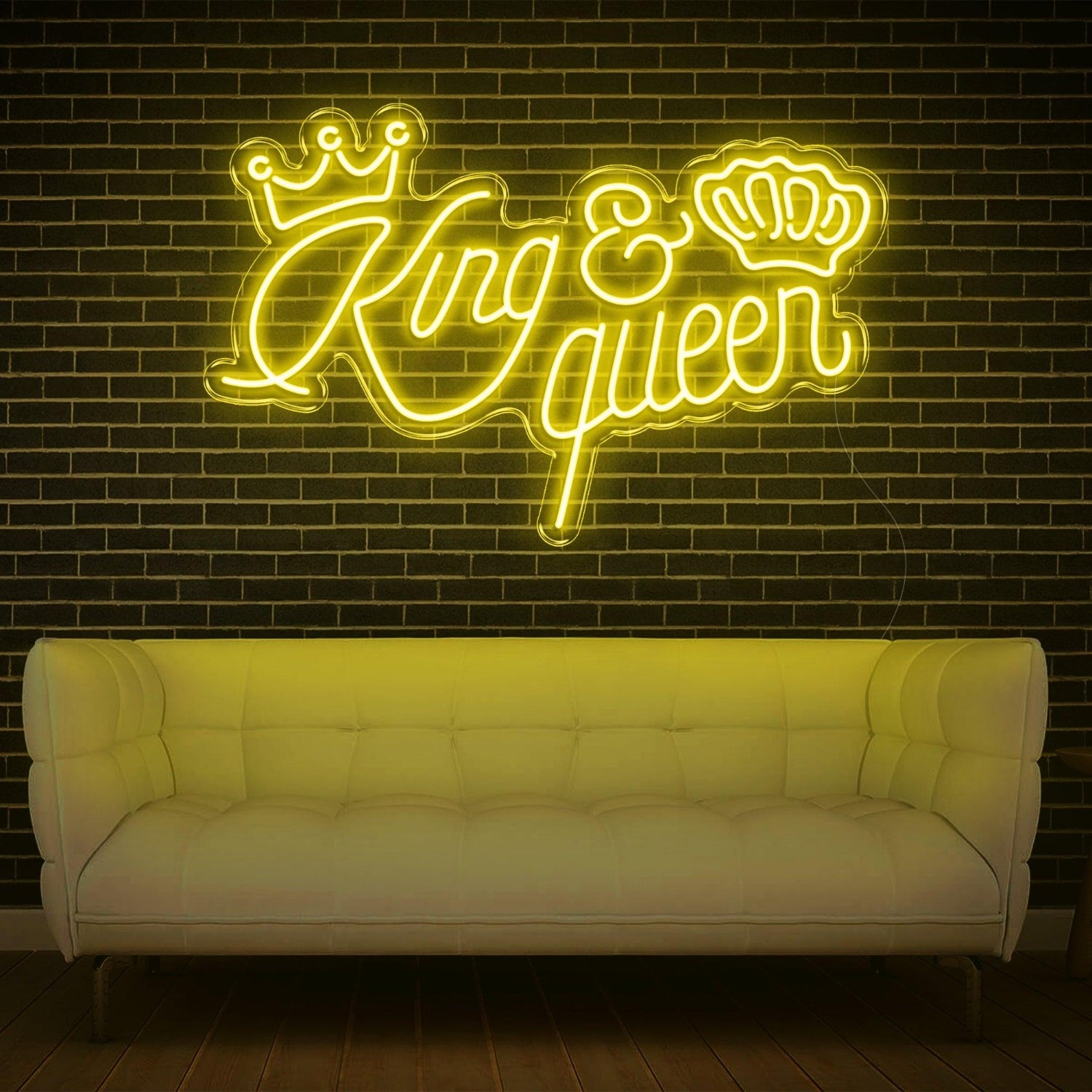 Blue King Queen Crown Led Neon Sign For Home Bar Decor | Shineneon