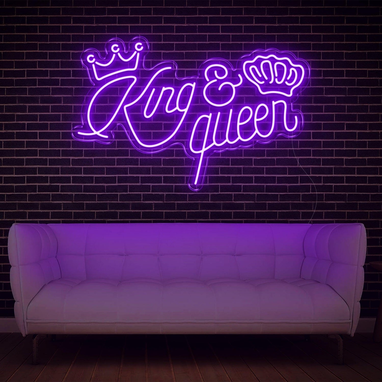 Blue King Queen Crown Led Neon Sign For Home Bar Decor | Shineneon