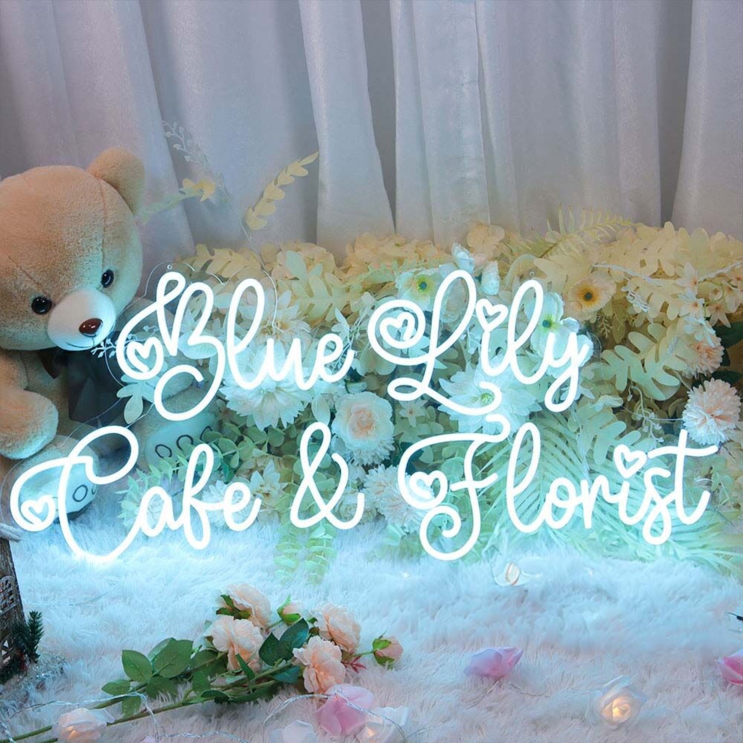 Blue Lily Cake And Florist Led Neon Sign - Shineneon