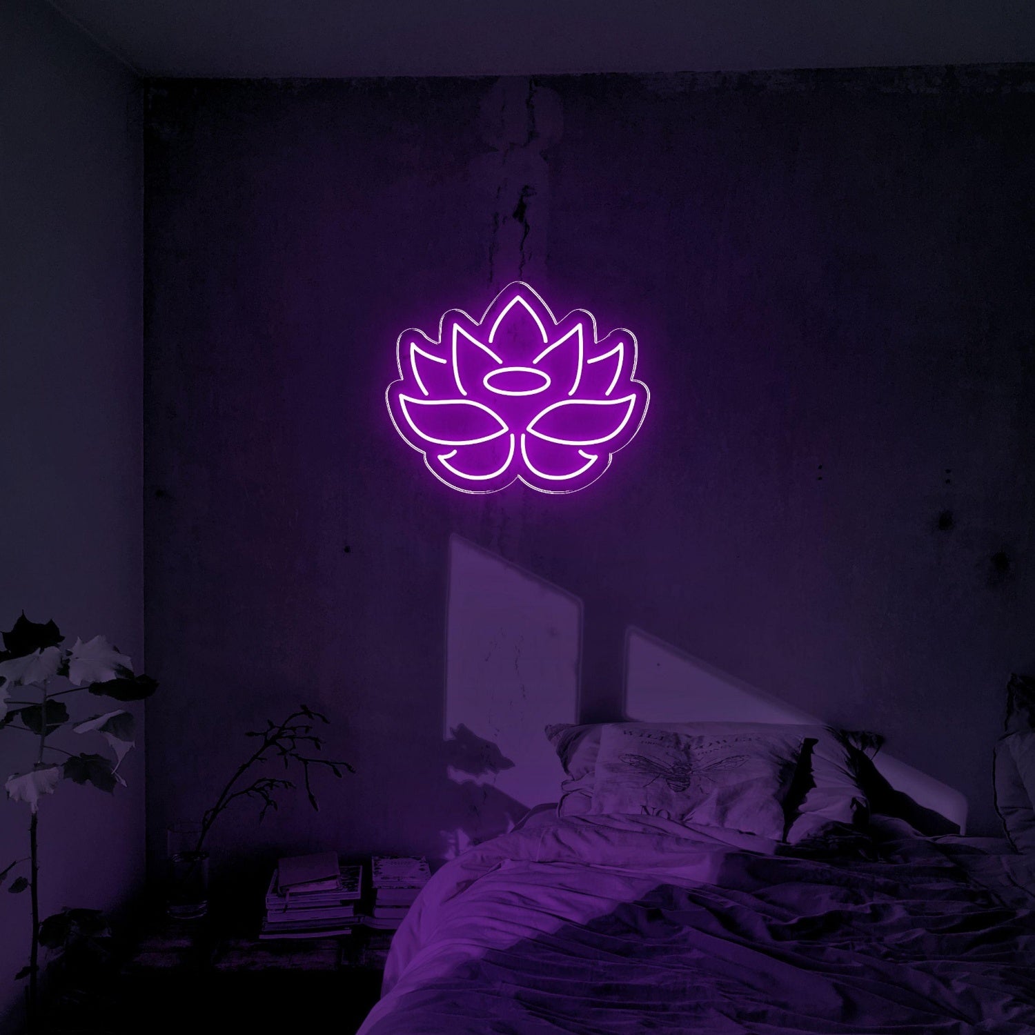 Blue Lotus Flower Led Neon Sign For Bedroom Decor | Shineneon