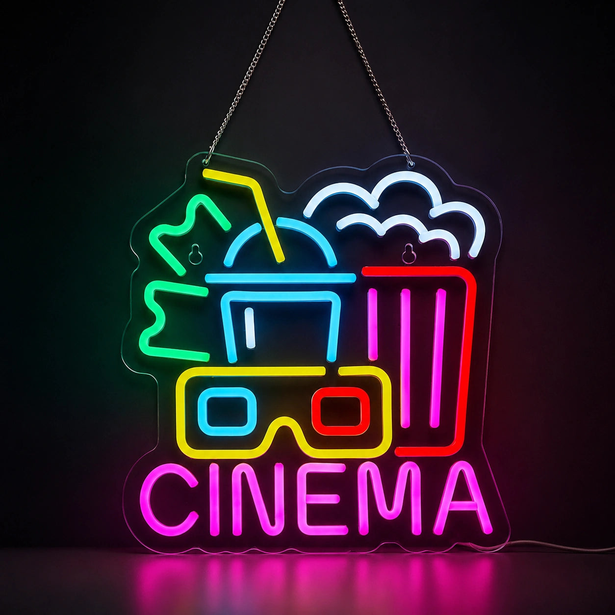 Blue Movie Room Neon Sign LED Neon Sign main product image