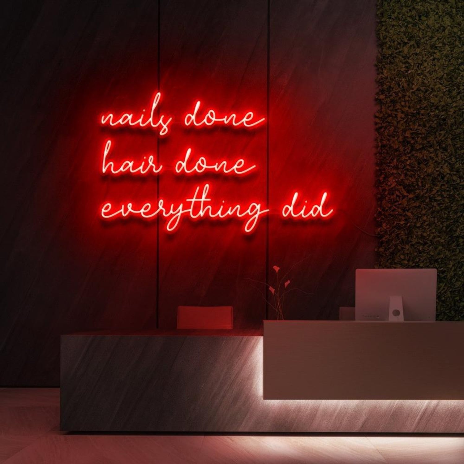 Blue Nails Done Hair Done Everything Did Led Neon Sign For Salon Decor | Shineneon
