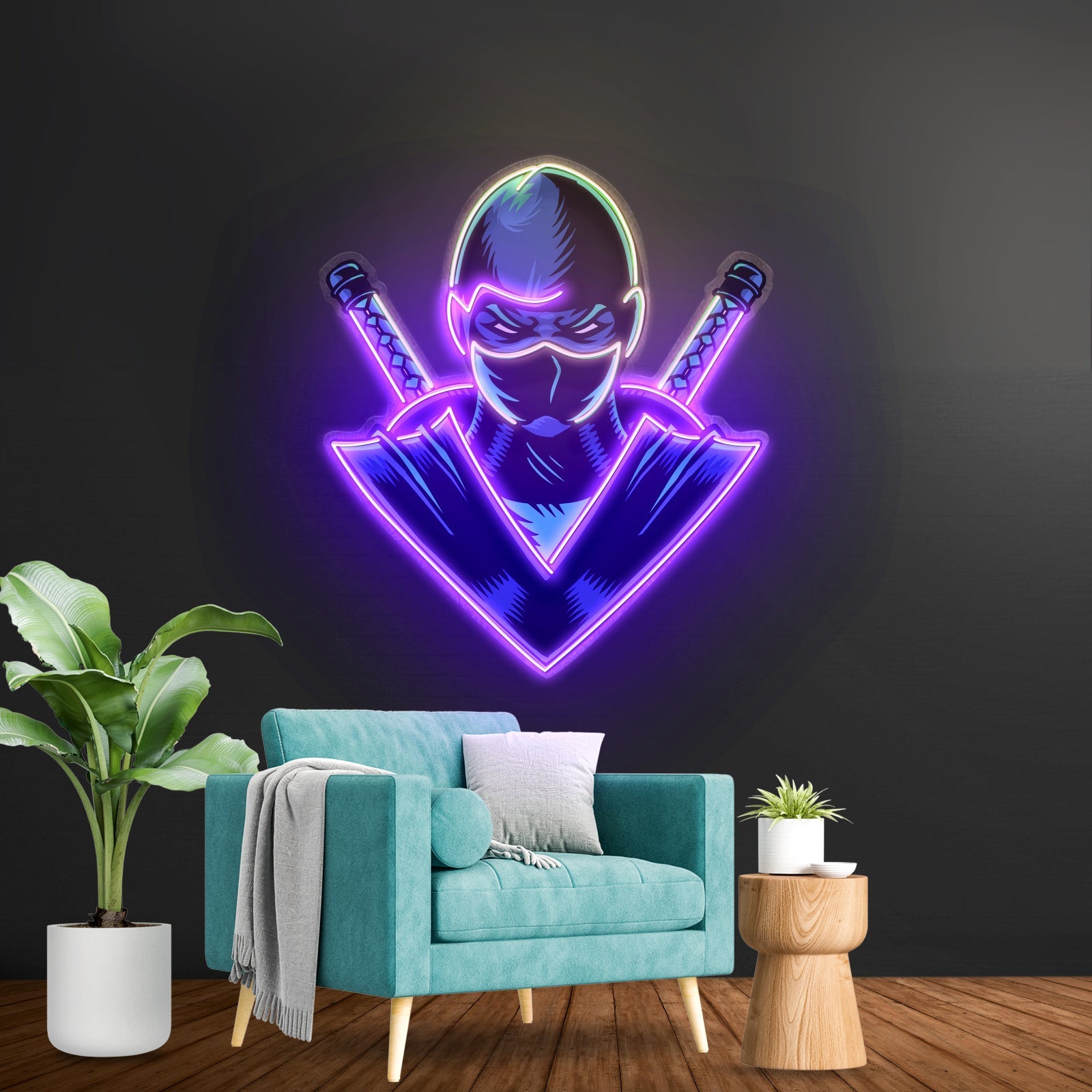 Blue Ninja Led Neon Sign Light Custom Led Signs - Shineneon