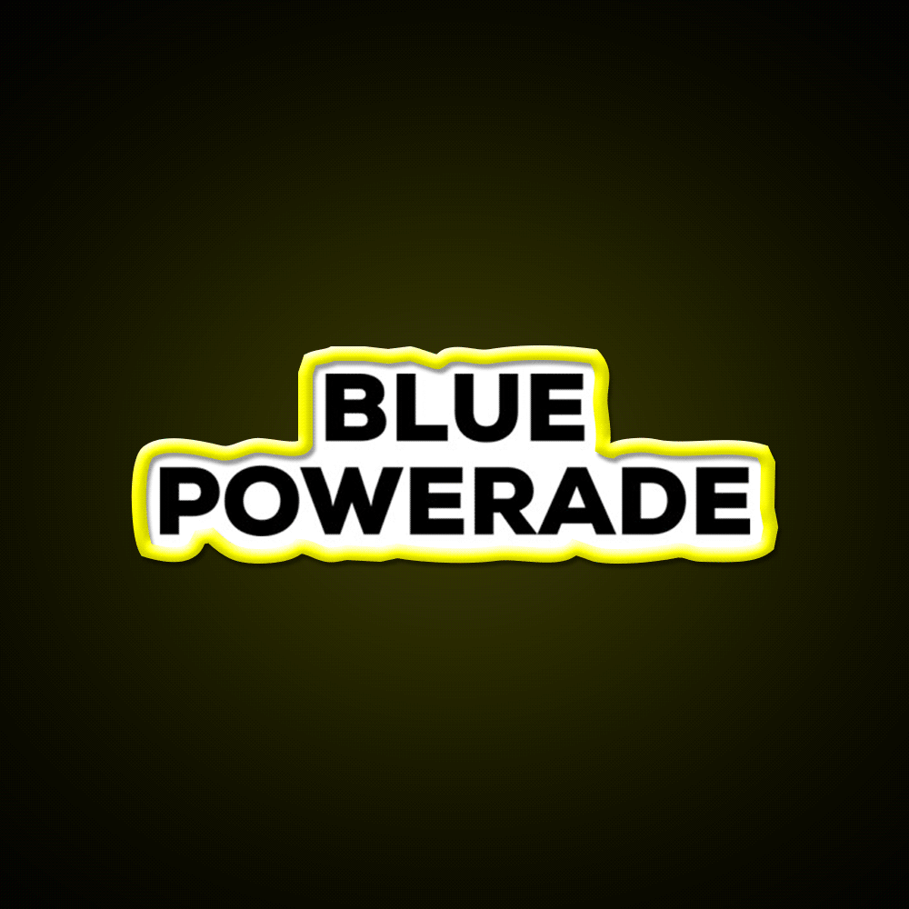 Blue Powerade Snack Food Led Neon Sign Rgb Color - Custom LED neon sign front view