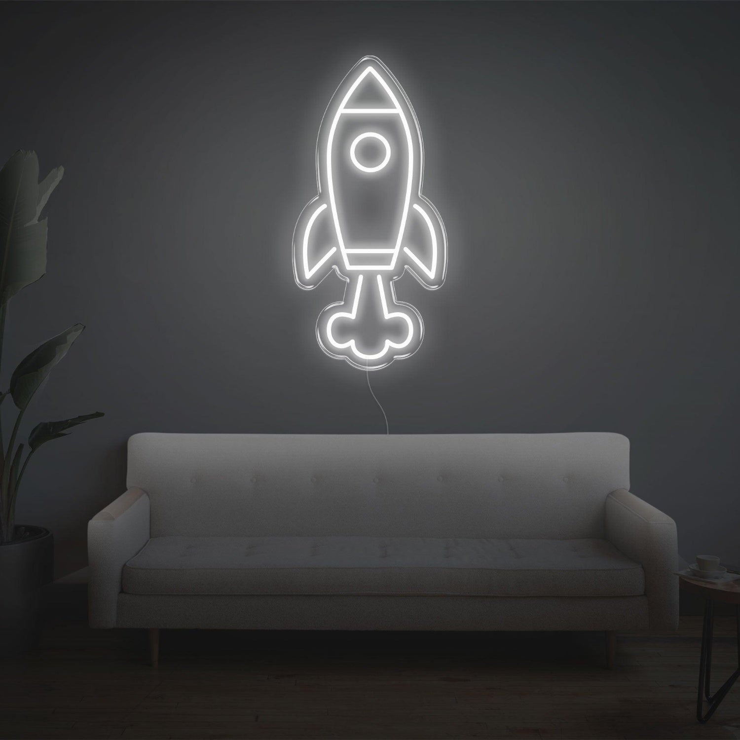 Blue Rocketship Led Neon Sign For Kids Room Home Decor | Shineneon