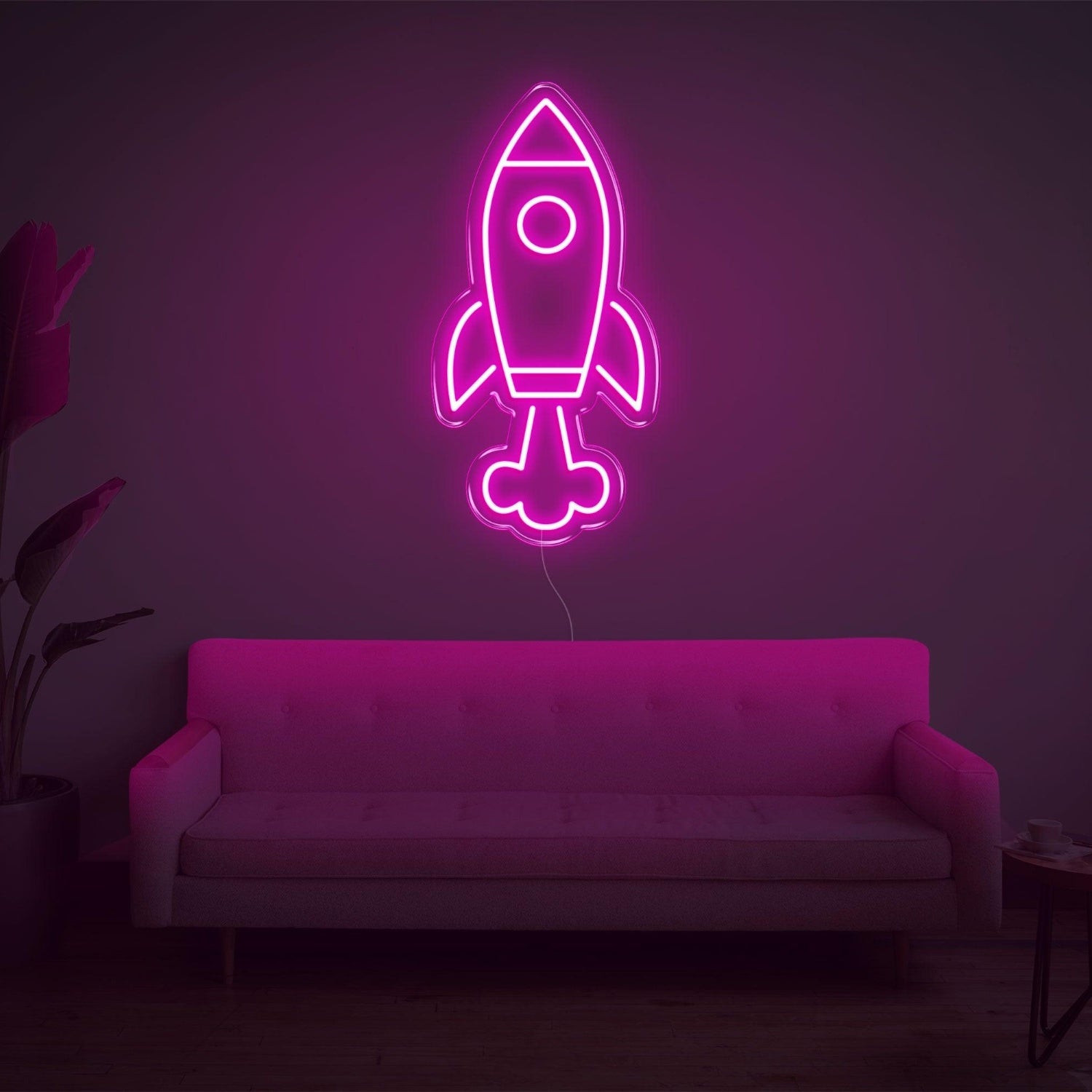 Blue Rocketship Led Neon Sign For Kids Room Home Decor | Shineneon