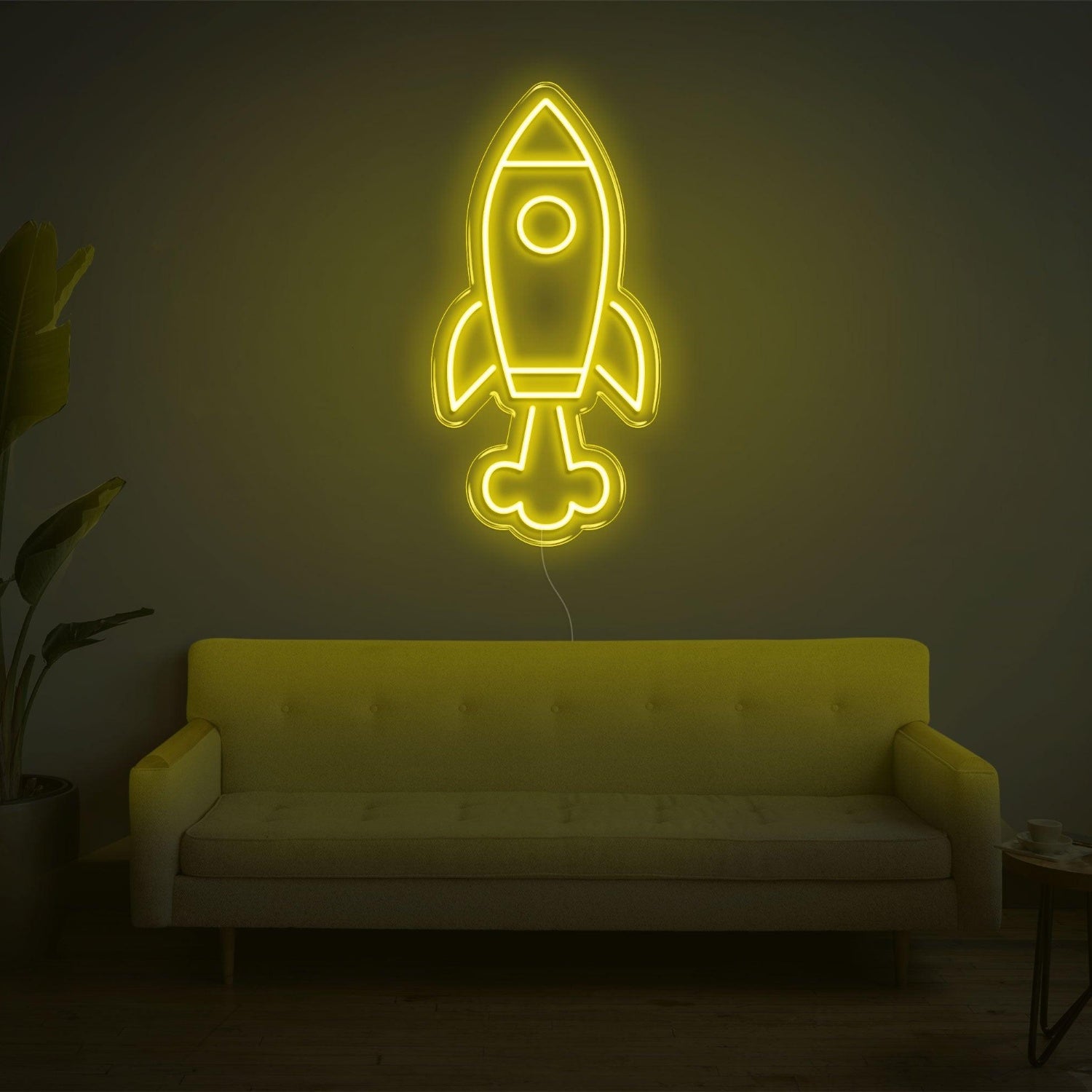Blue Rocketship Led Neon Sign For Kids Room Home Decor | Shineneon