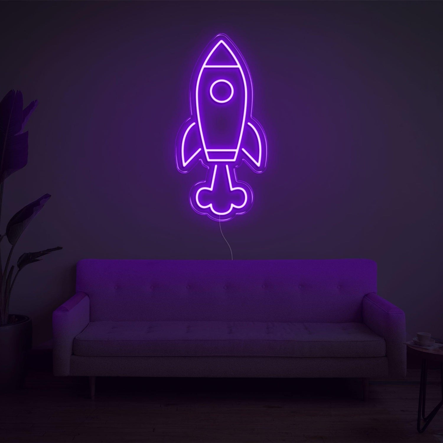 Blue Rocketship Led Neon Sign For Kids Room Home Decor | Shineneon