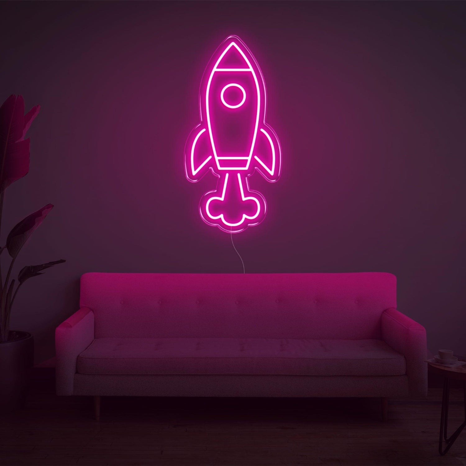 Blue Rocketship Led Neon Sign For Kids Room Home Decor | Shineneon