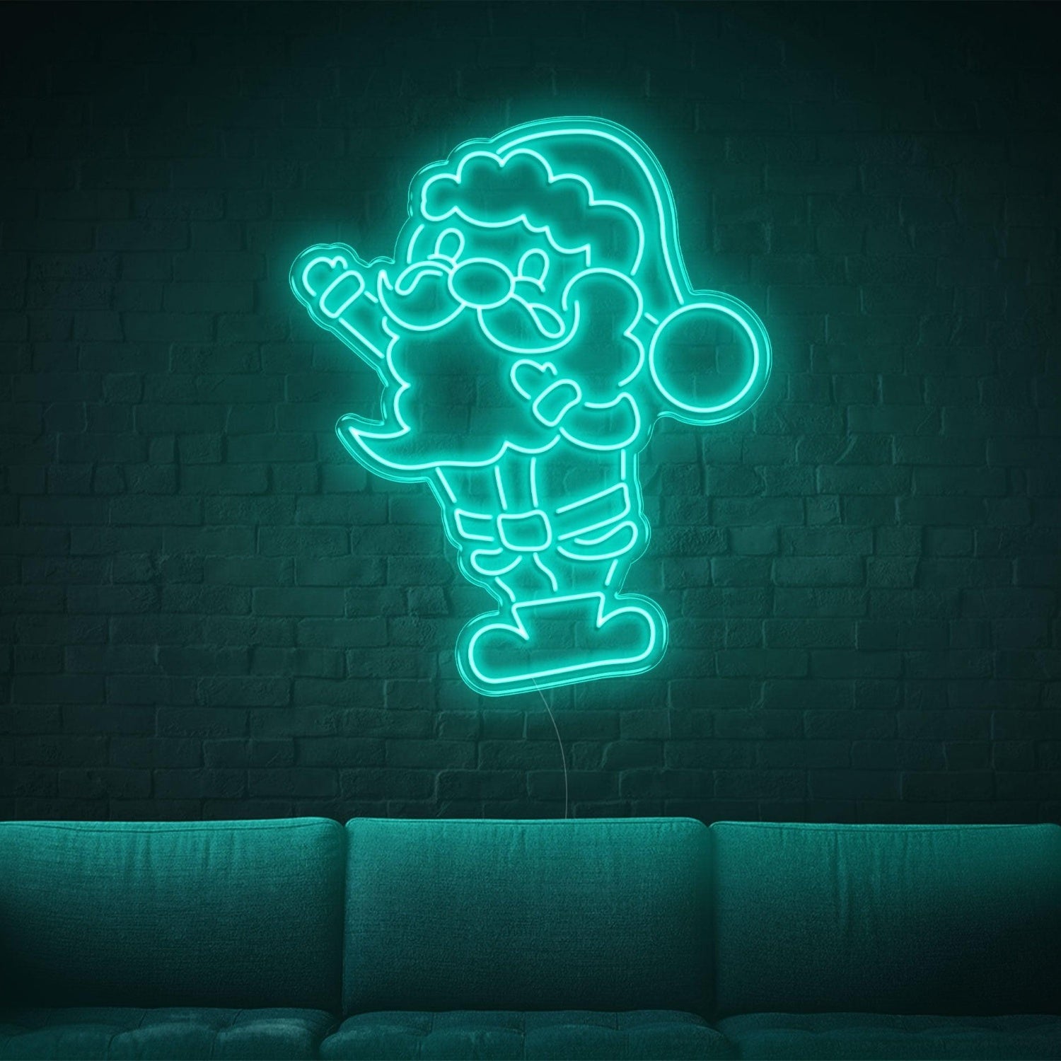 Blue Santa Cartoon Led Neon Sign For Home Christmas Decor | Shineneon