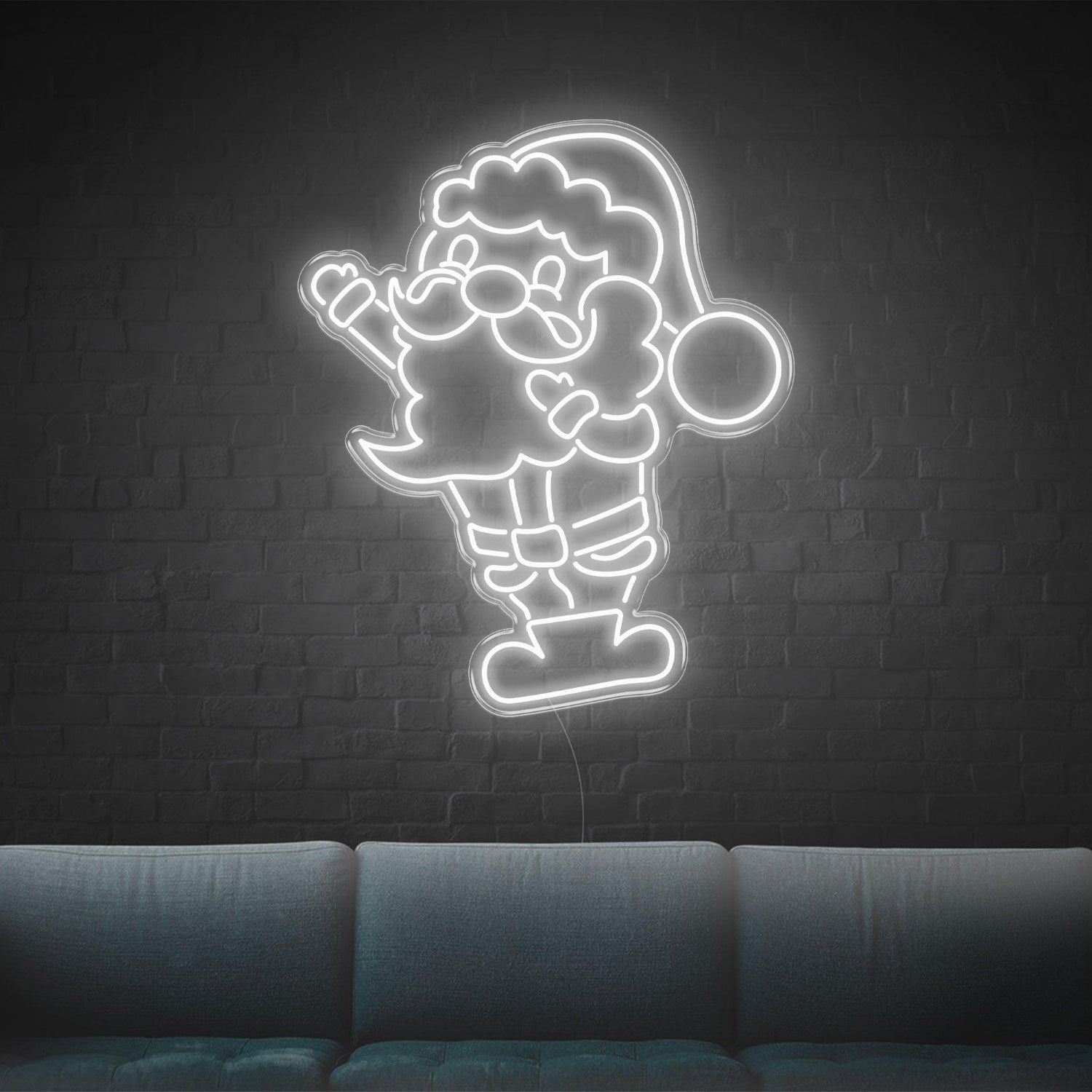 Blue Santa Cartoon Led Neon Sign For Home Christmas Decor | Shineneon