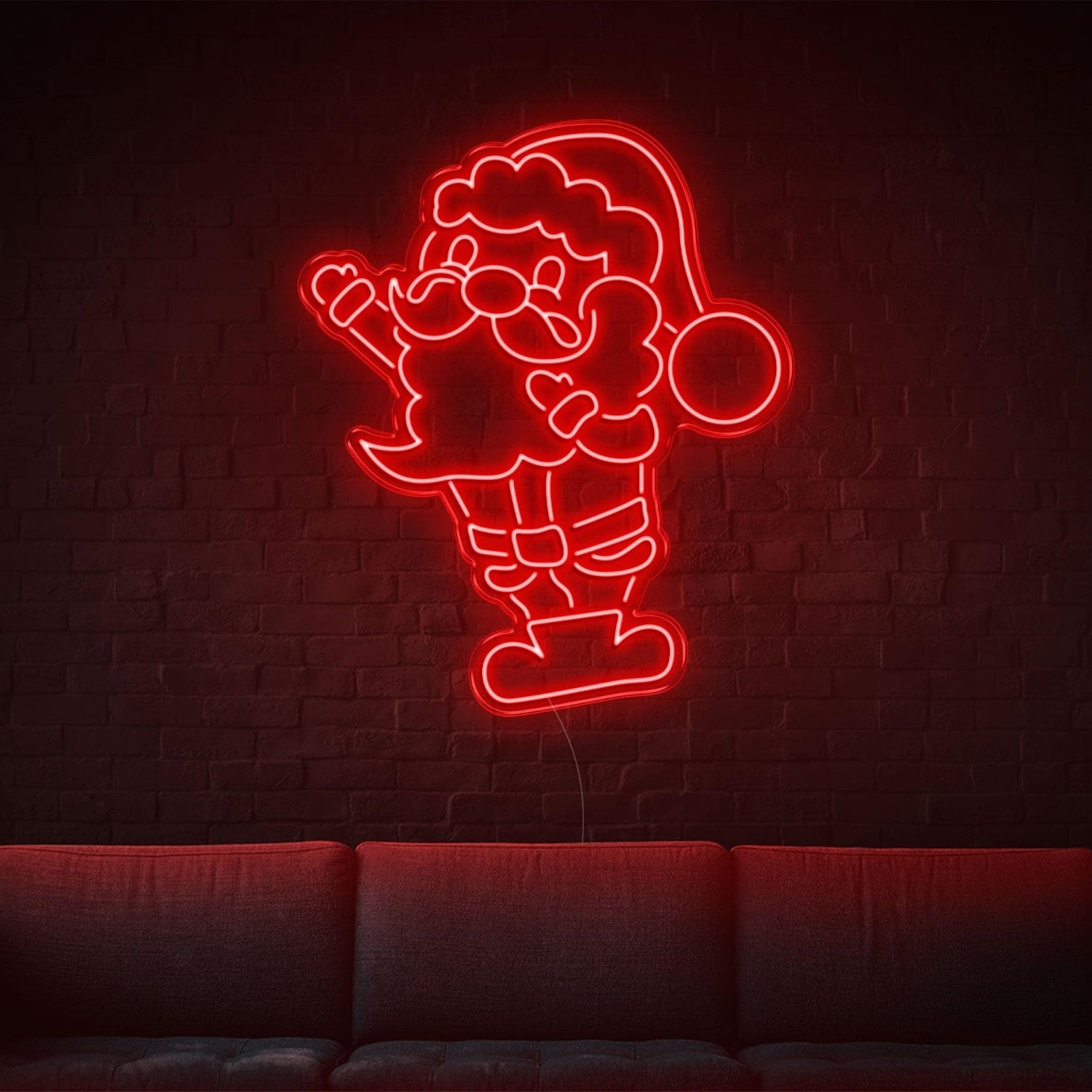Blue Santa Cartoon Led Neon Sign For Home Christmas Decor | Shineneon