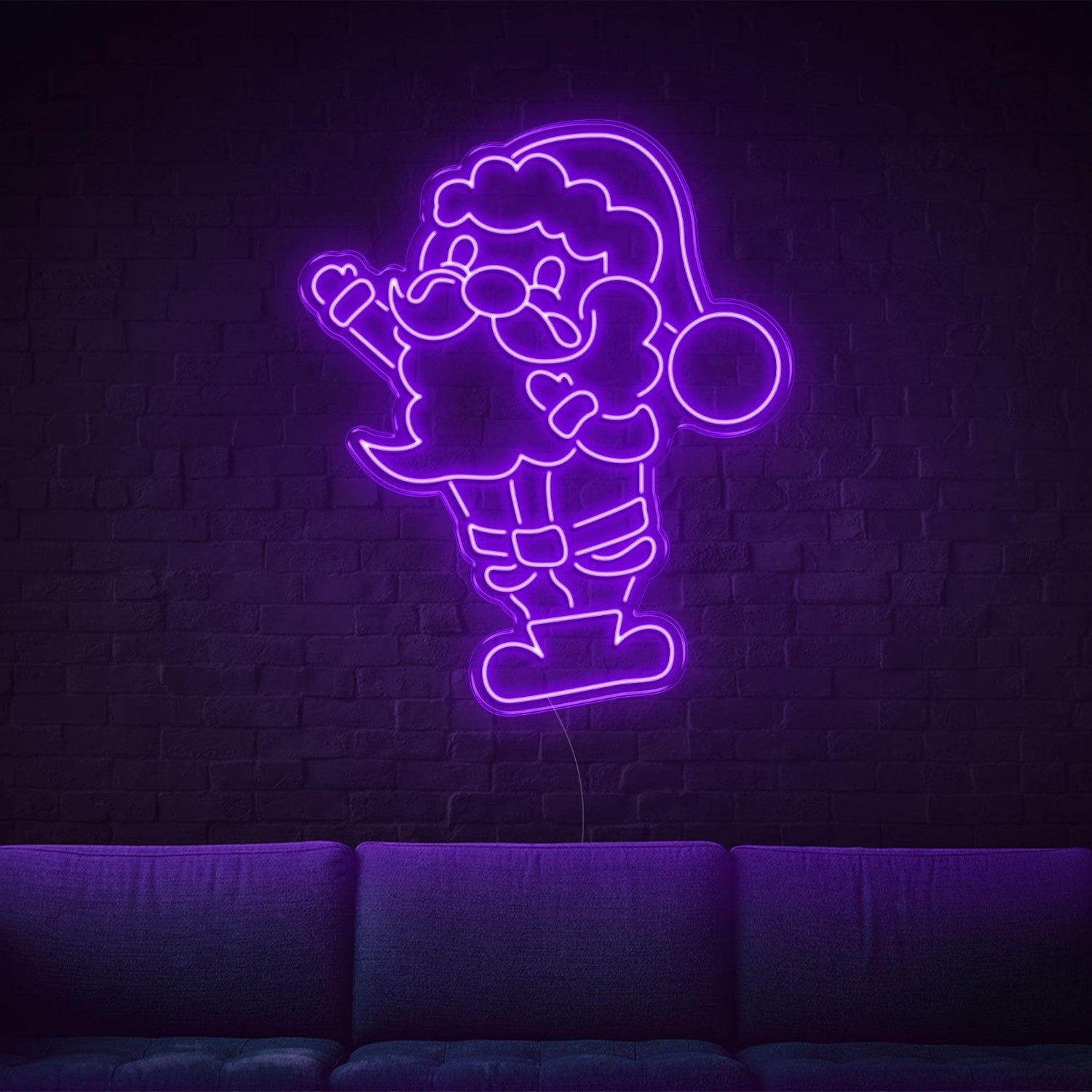 Blue Santa Cartoon Led Neon Sign For Home Christmas Decor | Shineneon