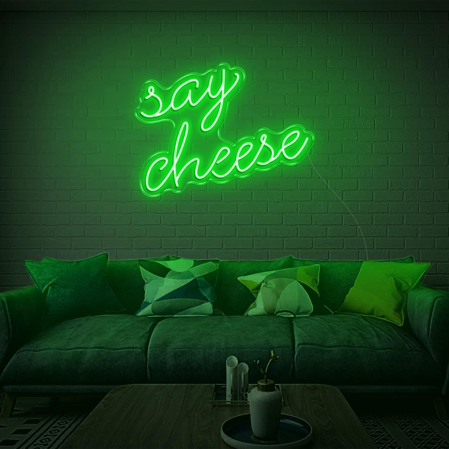 Blue Say Cheese Led Neon Sign For Living Room Home Wall Art | Shineneon