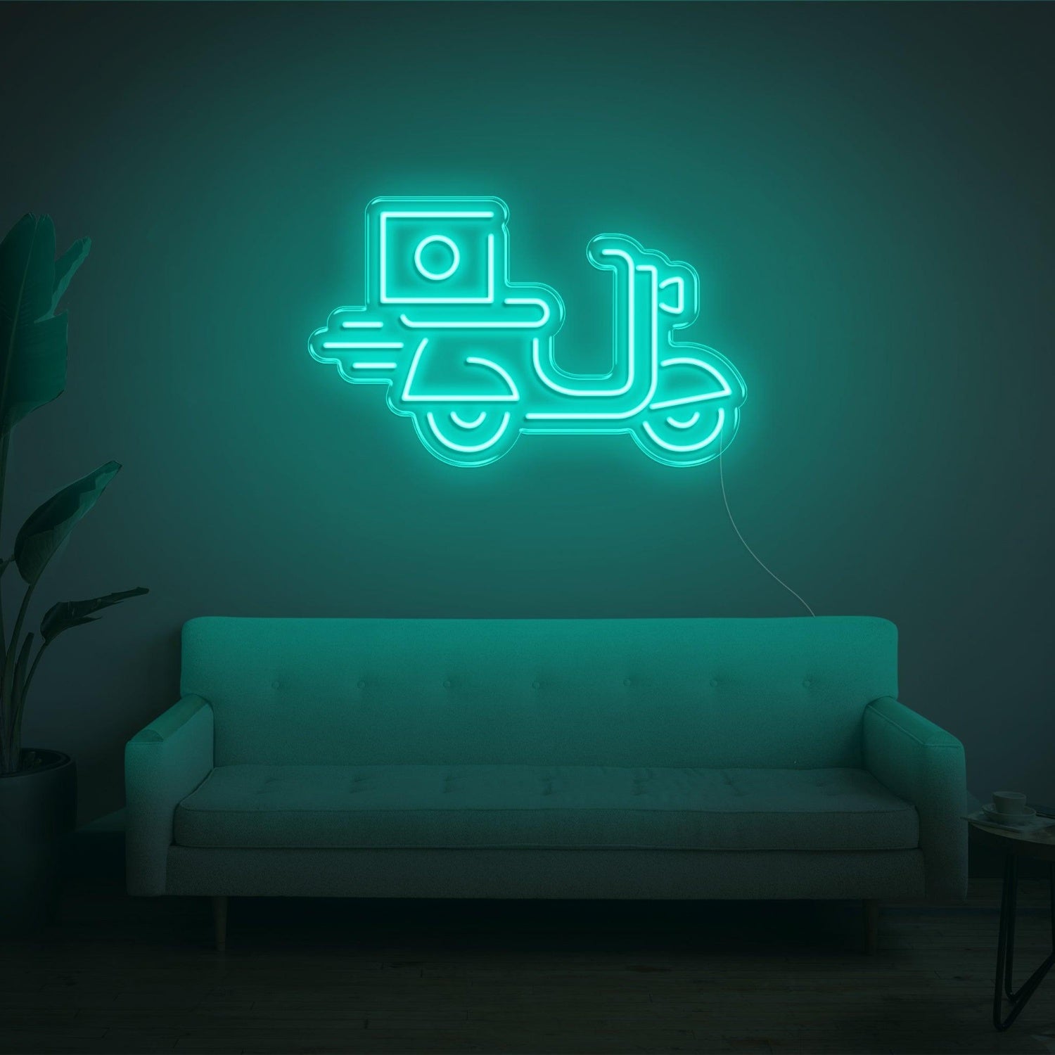 Blue Scooter Delivery Led Neon Sign For Home Decor | Shineneon