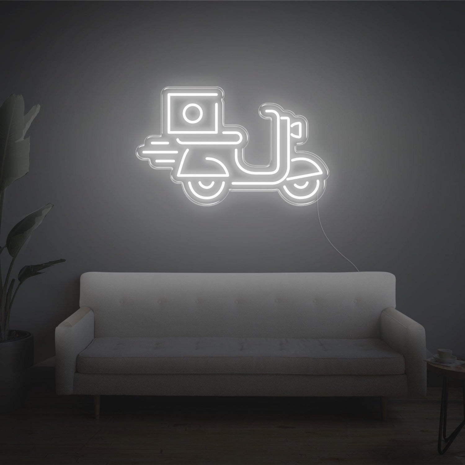 Blue Scooter Delivery Led Neon Sign For Home Decor | Shineneon
