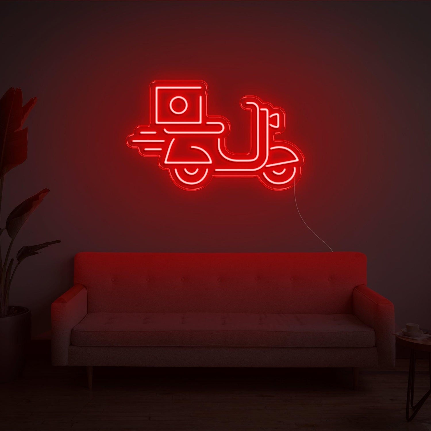 Blue Scooter Delivery Led Neon Sign For Home Decor | Shineneon