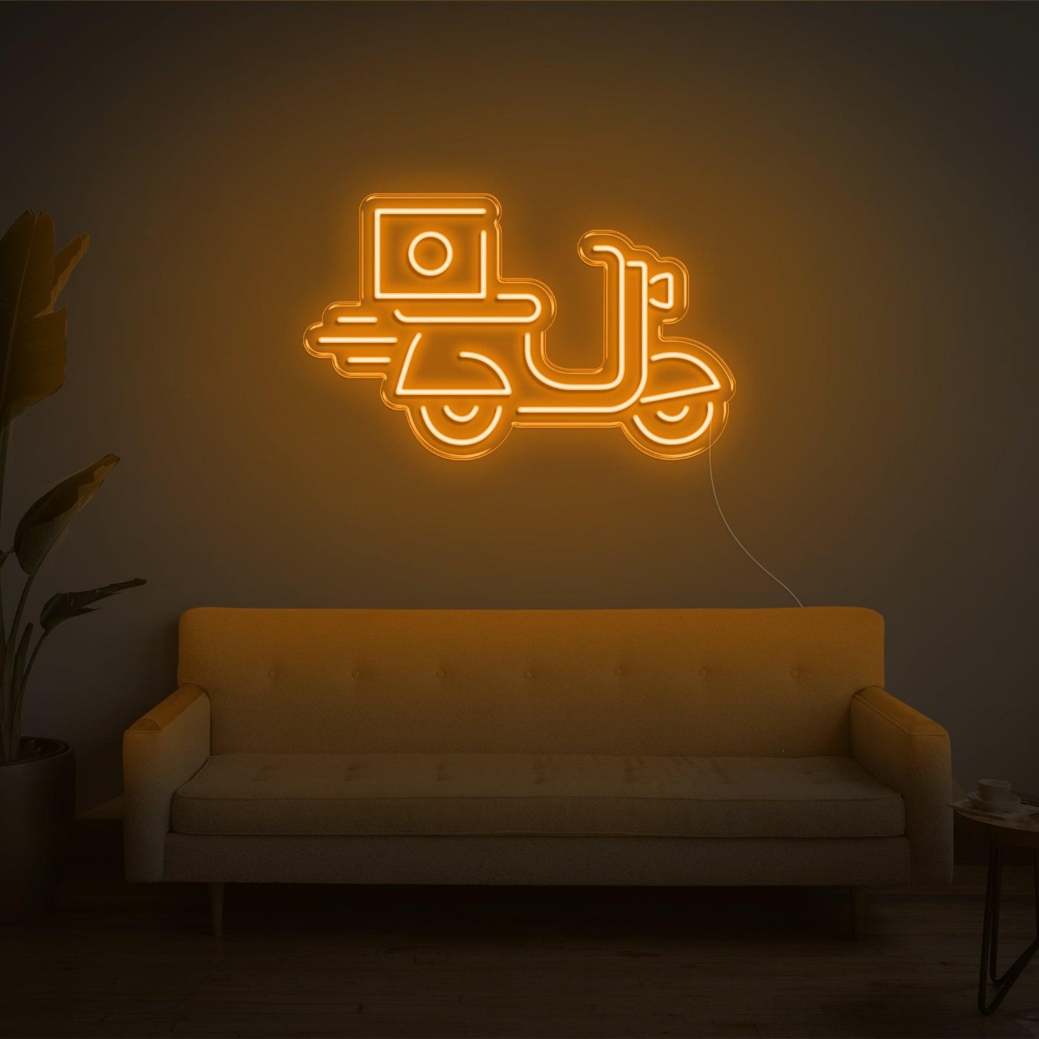 Blue Scooter Delivery Led Neon Sign For Home Decor | Shineneon