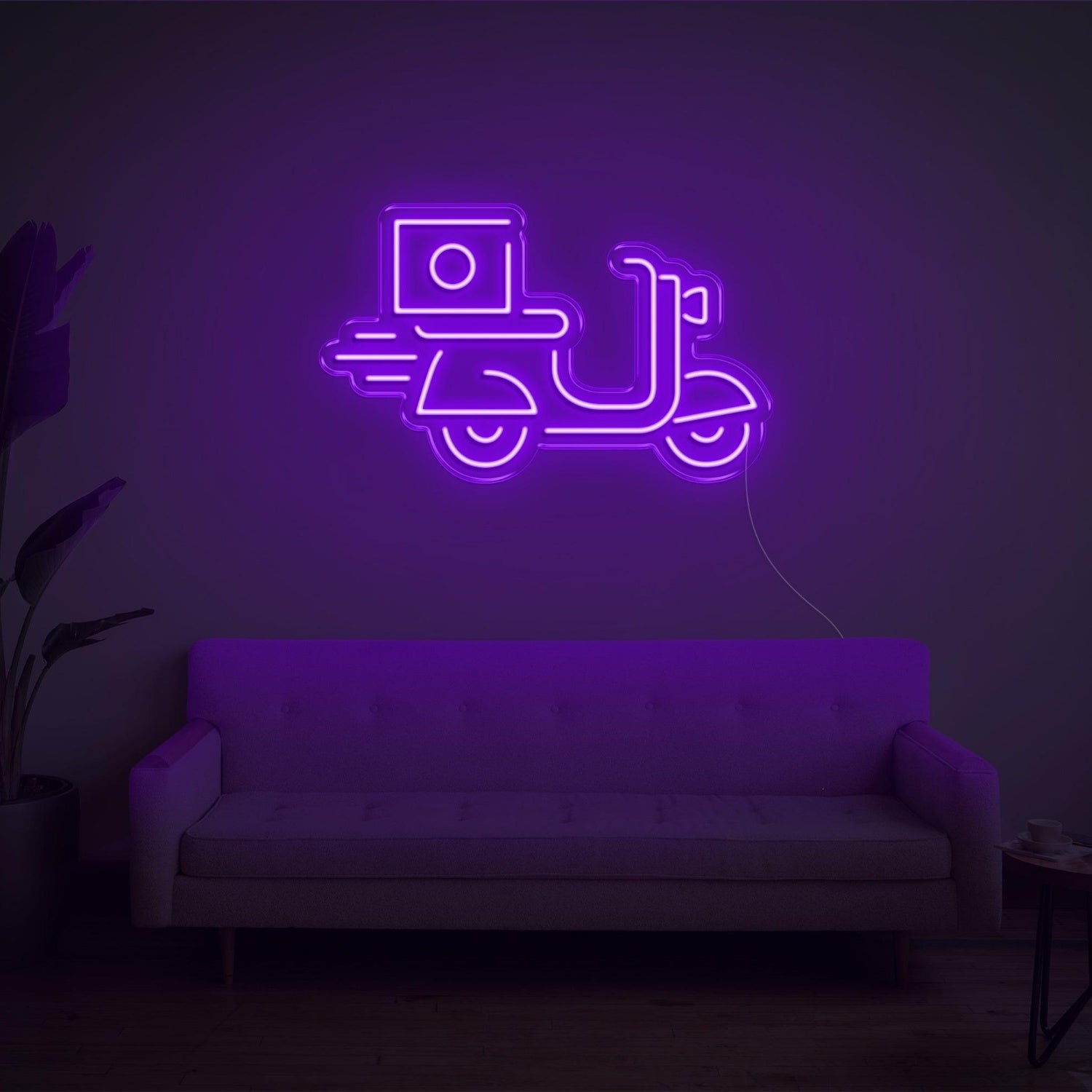 Blue Scooter Delivery Led Neon Sign For Home Decor | Shineneon
