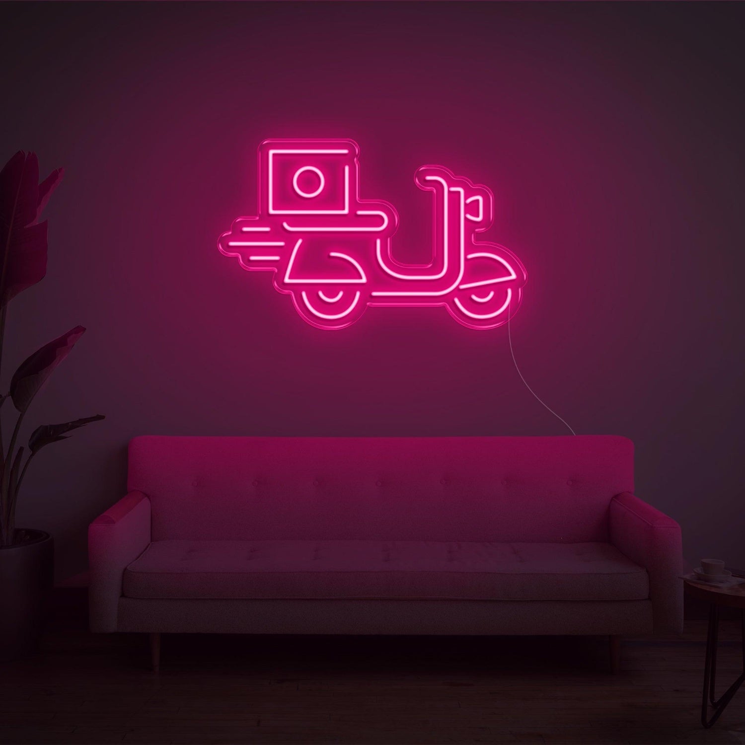 Blue Scooter Delivery Led Neon Sign For Home Decor | Shineneon