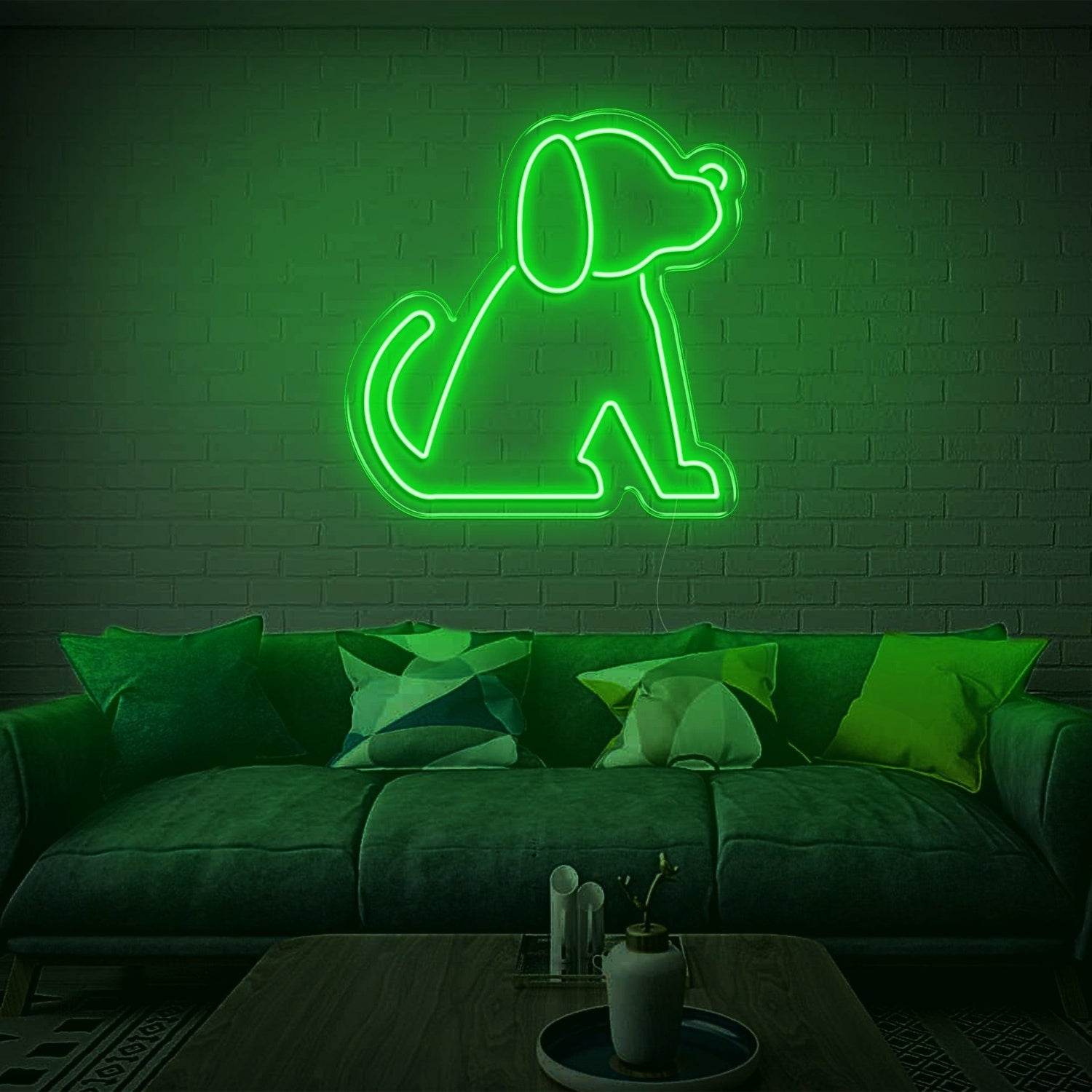 Blue Sitting Puppy Led Neon Sign For Indoor Wall Art | Shineneon
