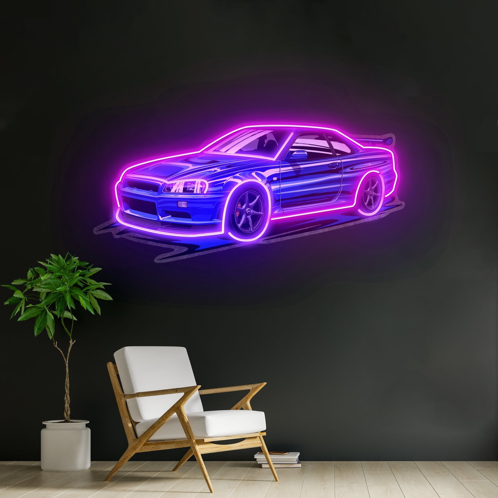 Blue Sport Car Led Neon Sign Light Custom Led Signs - Shineneon