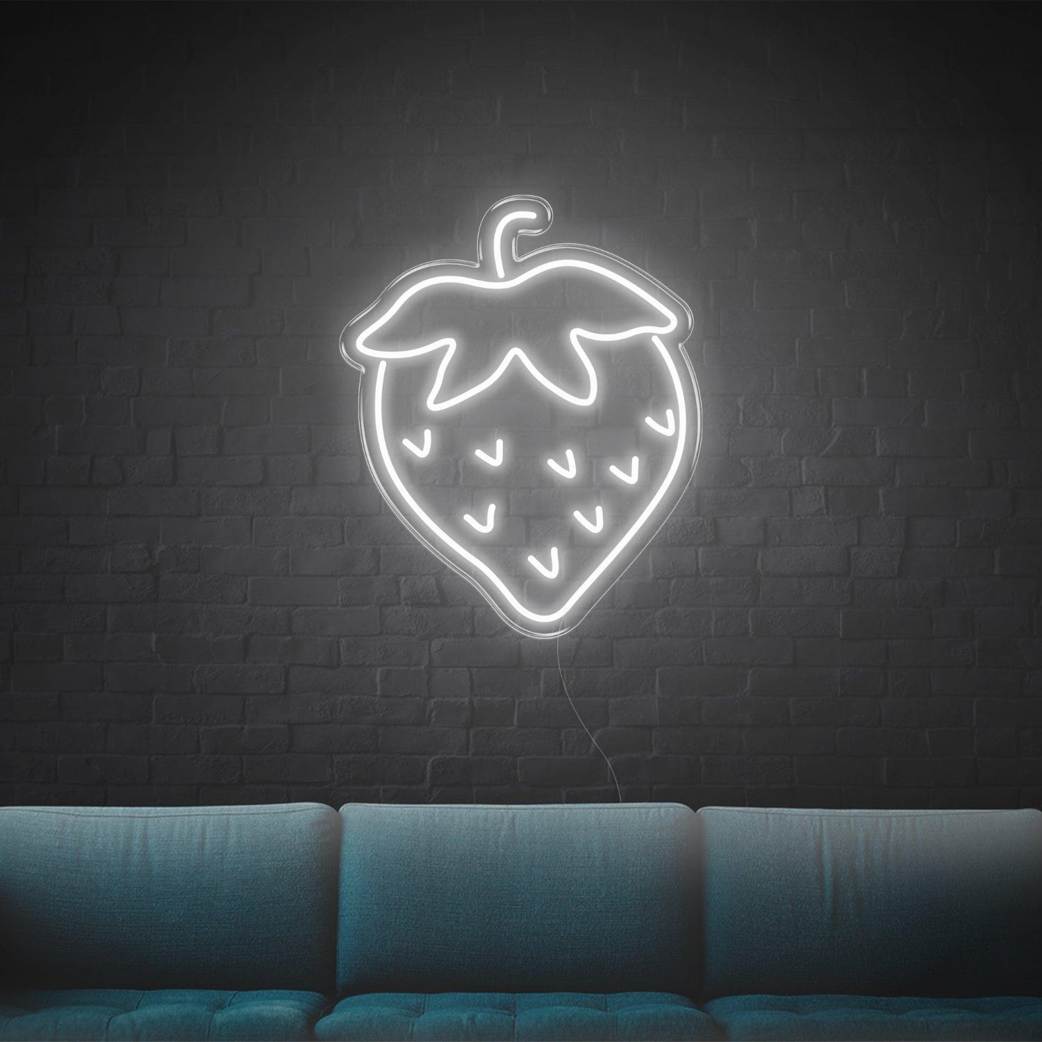Blue Strawberry Led Neon Sign Modern Wall Art For Home Decor | Shineneon
