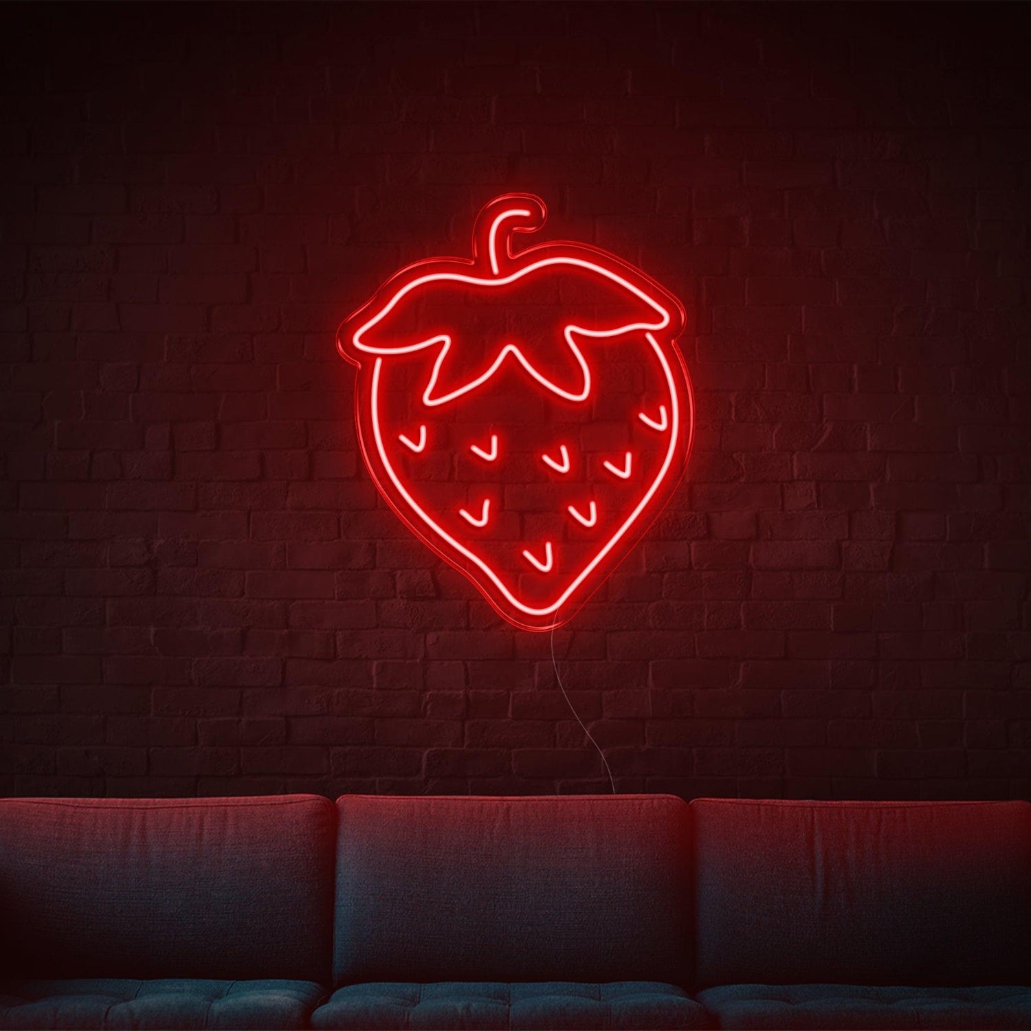 Blue Strawberry Led Neon Sign Modern Wall Art For Home Decor | Shineneon