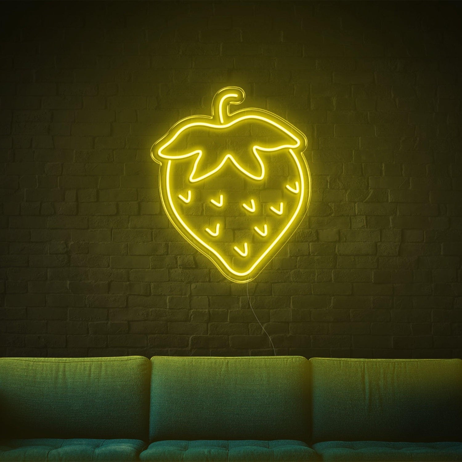 Blue Strawberry Led Neon Sign Modern Wall Art For Home Decor | Shineneon