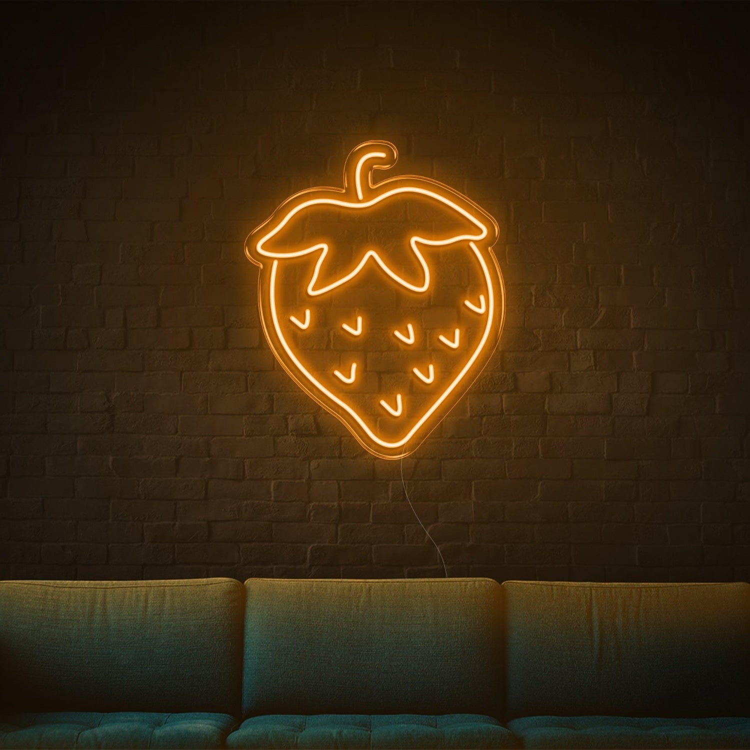 Blue Strawberry Led Neon Sign Modern Wall Art For Home Decor | Shineneon