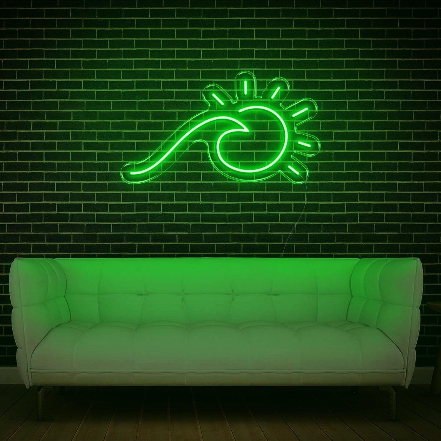 Blue Sun-Wave Art Led Neon Sign For Modern Indoor Decor | Shineneon