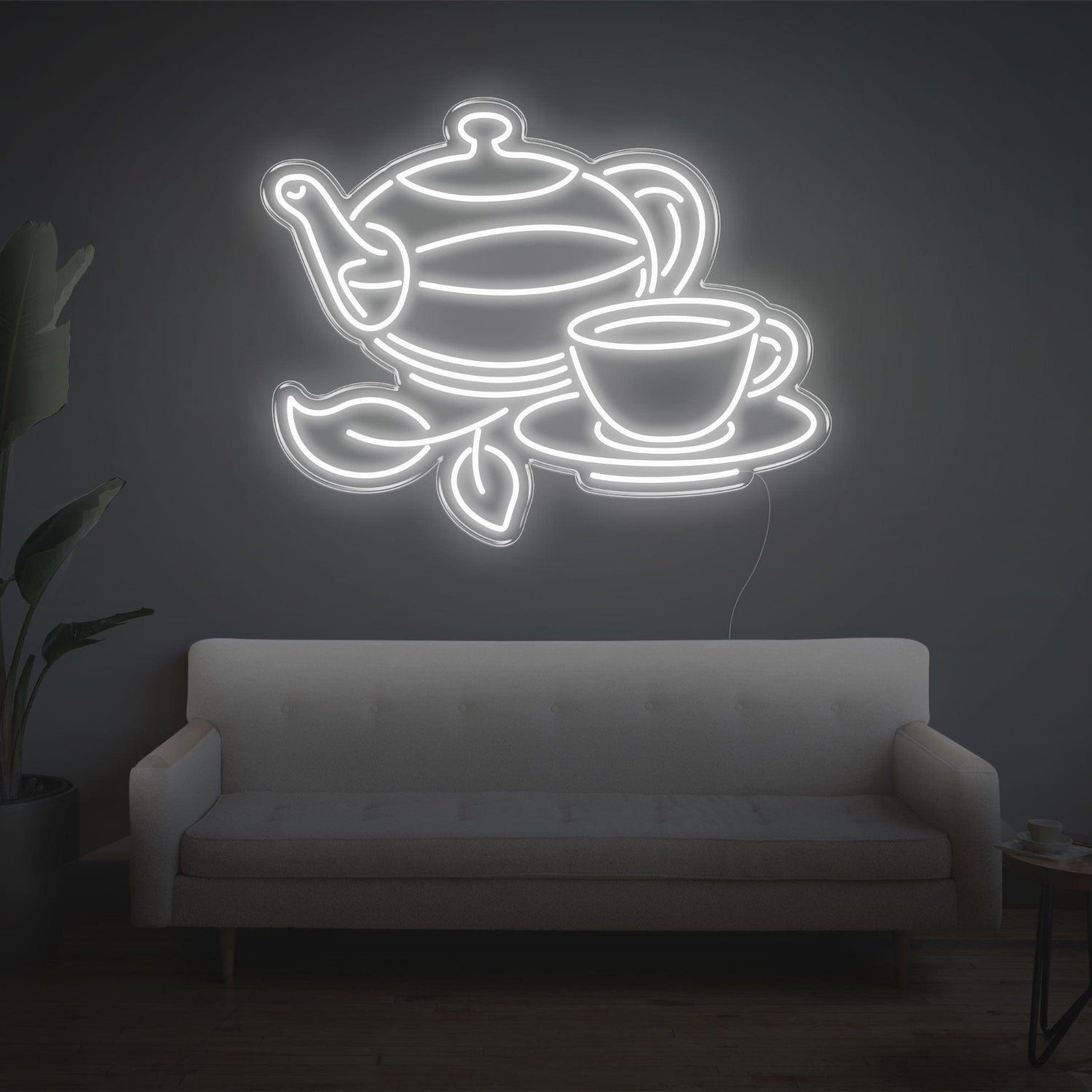 Blue Tea Time Led Neon Sign For Cozy Home Decor | Shineneon