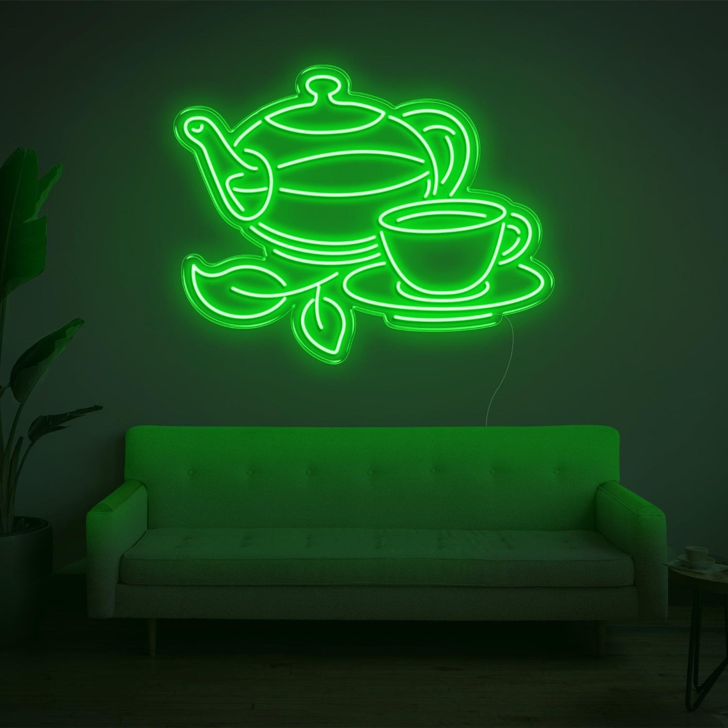 Blue Tea Time Led Neon Sign For Cozy Home Decor | Shineneon