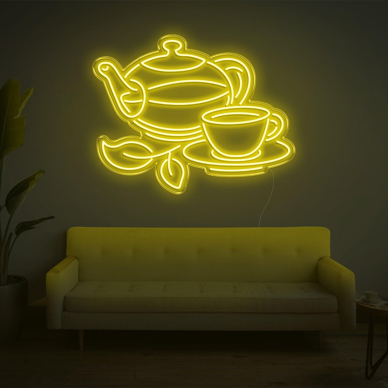 Blue Tea Time Led Neon Sign For Cozy Home Decor | Shineneon
