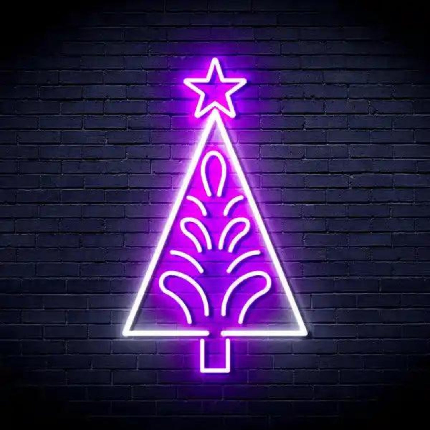 Blue Triangle Tree Star Led Neon Sign For Christmas Home Bar Decor | Shineneon