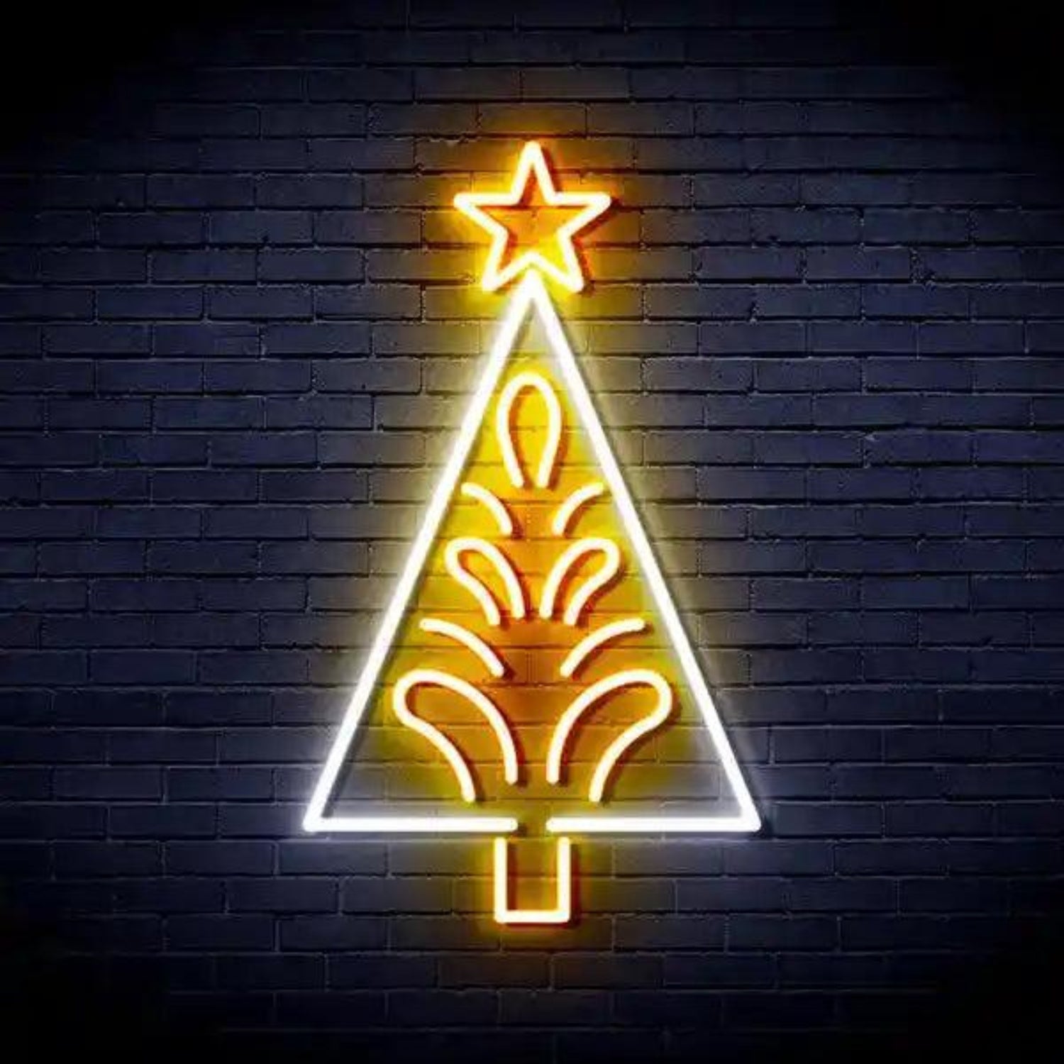 Blue Triangle Tree Star Led Neon Sign For Christmas Home Bar Decor | Shineneon