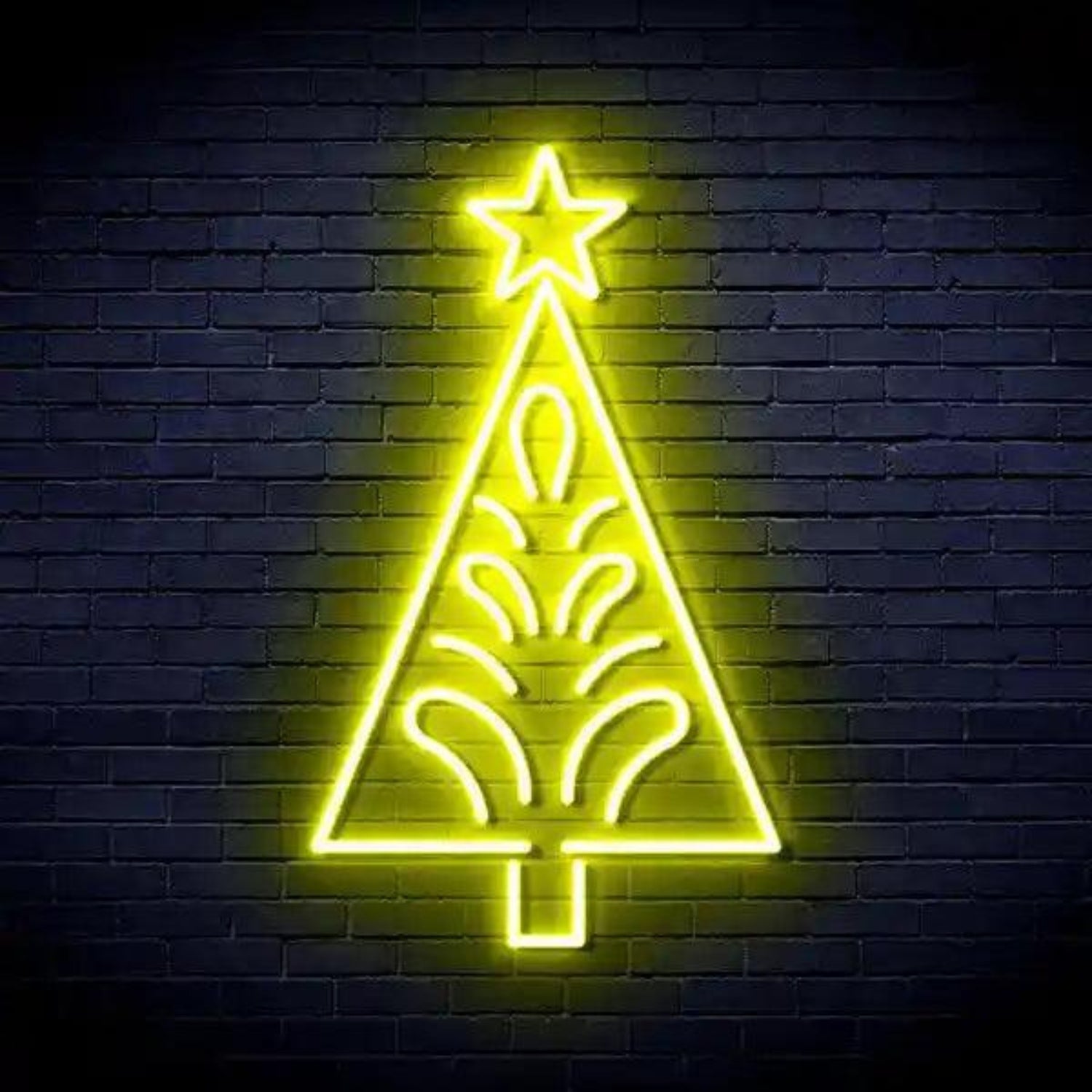Blue Triangle Tree Star Led Neon Sign For Christmas Home Bar Decor | Shineneon