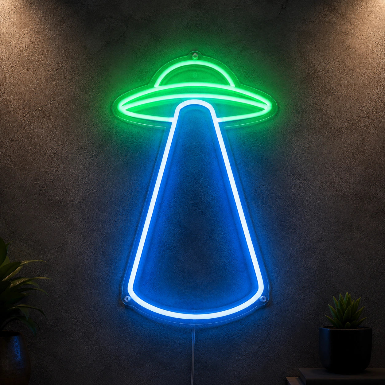 Blue UFO Beam Neon Sign LED Neon Sign high-converting product image
