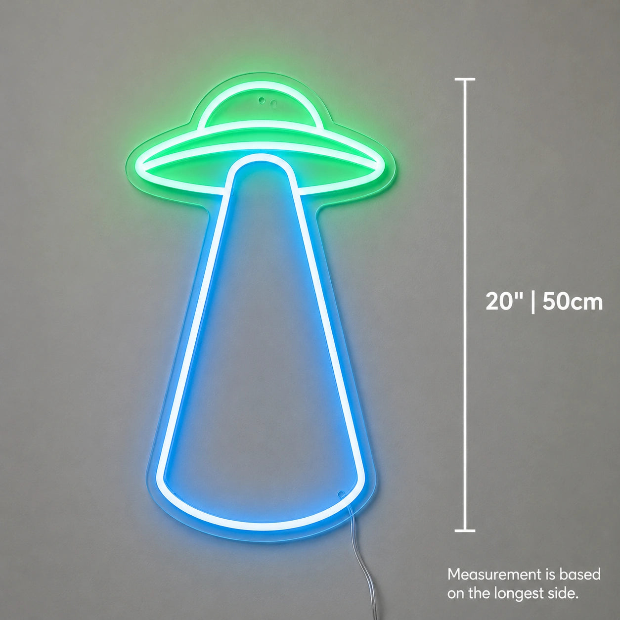 Blue UFO Beam Neon Sign LED Neon Sign size image
