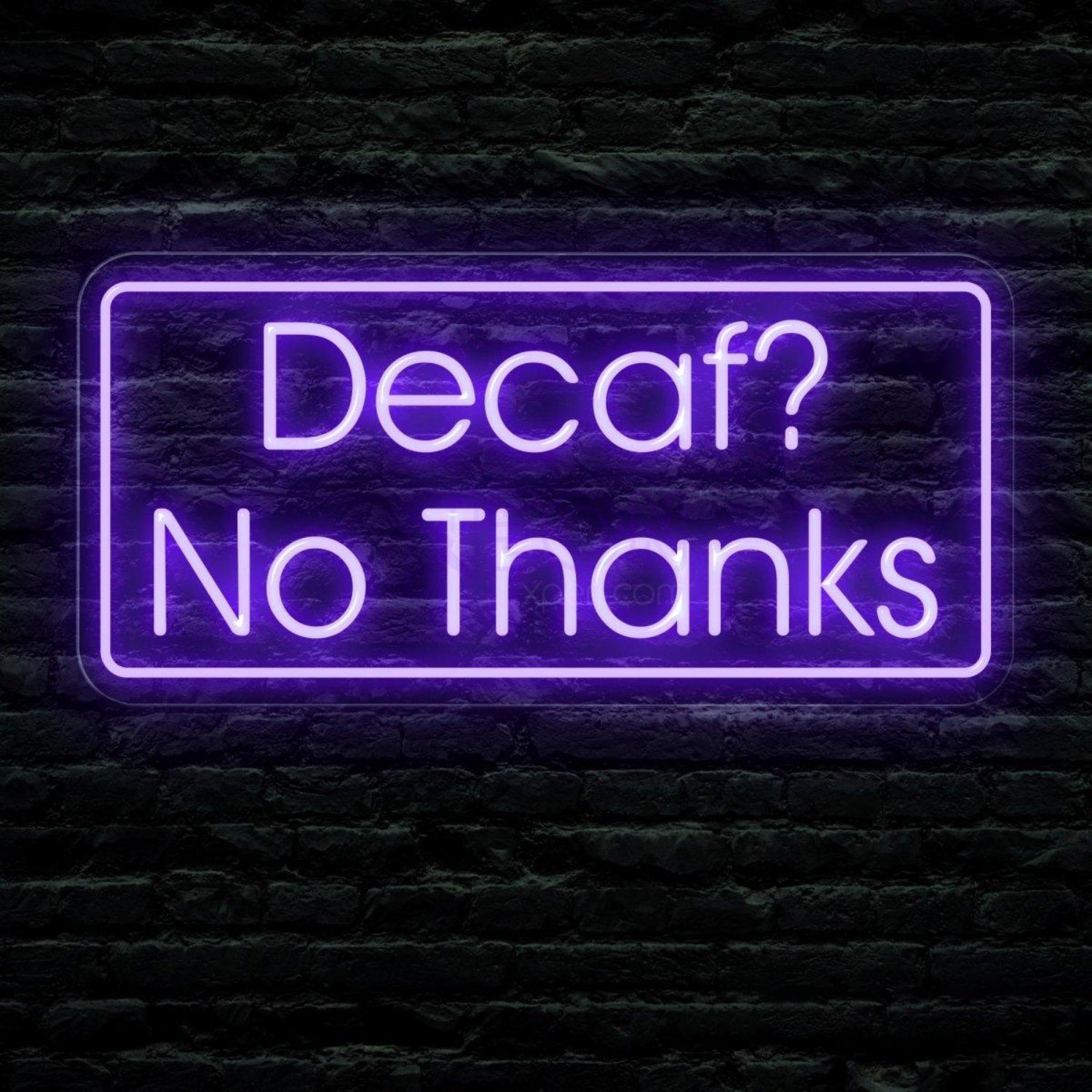 Blue White Decaf No Thanks Led Neon Sign For Cafe Home Decor | Shineneon