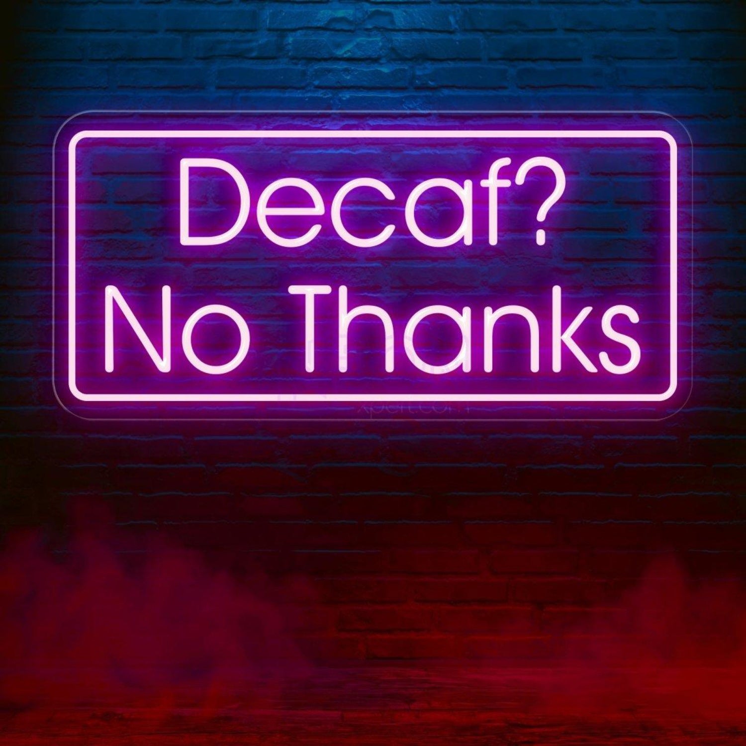 Blue White Decaf No Thanks Led Neon Sign For Cafe Home Decor | Shineneon