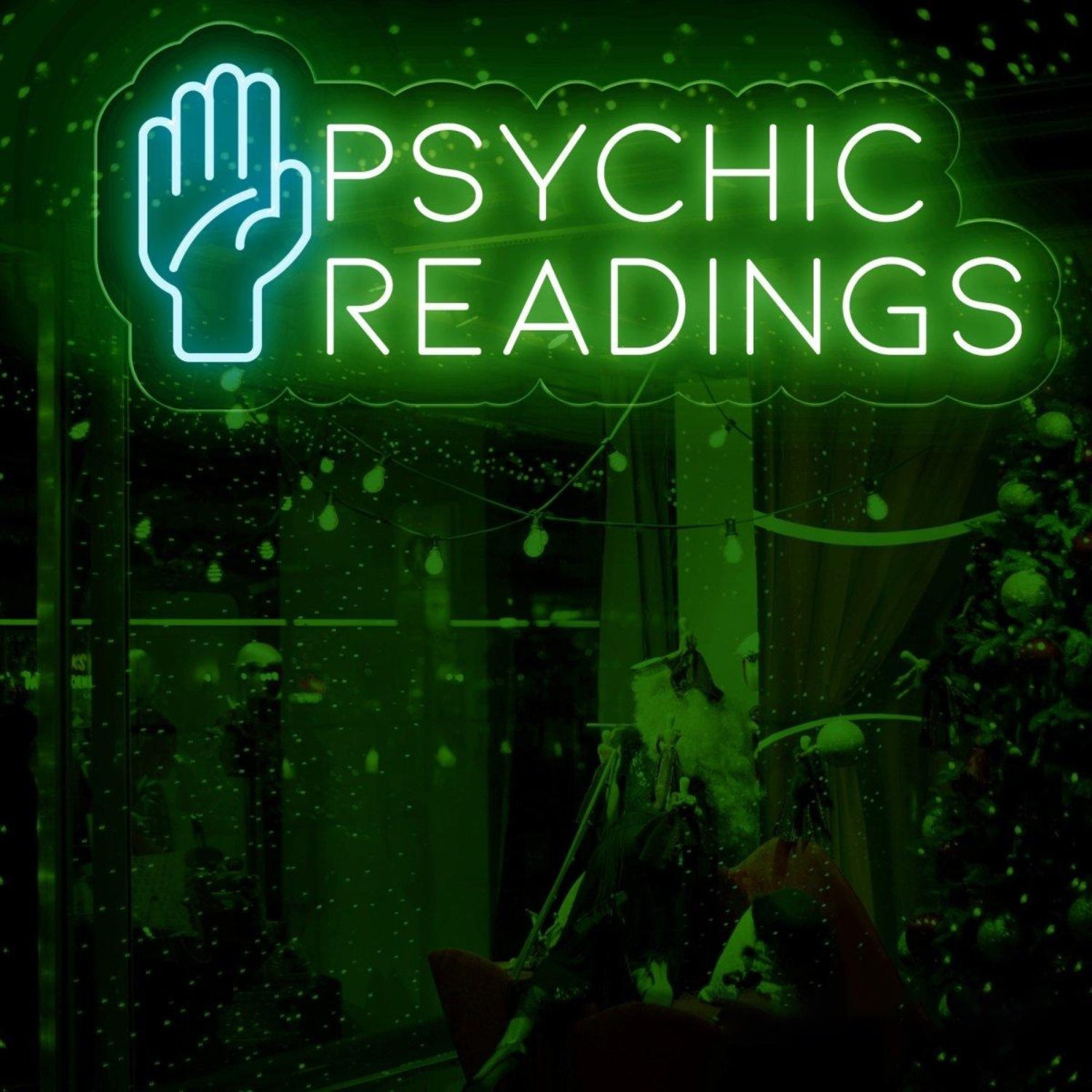 Blue-White Palm Psychic Readings Led Neon Sign For Mystic Shop Decor | Shineneon