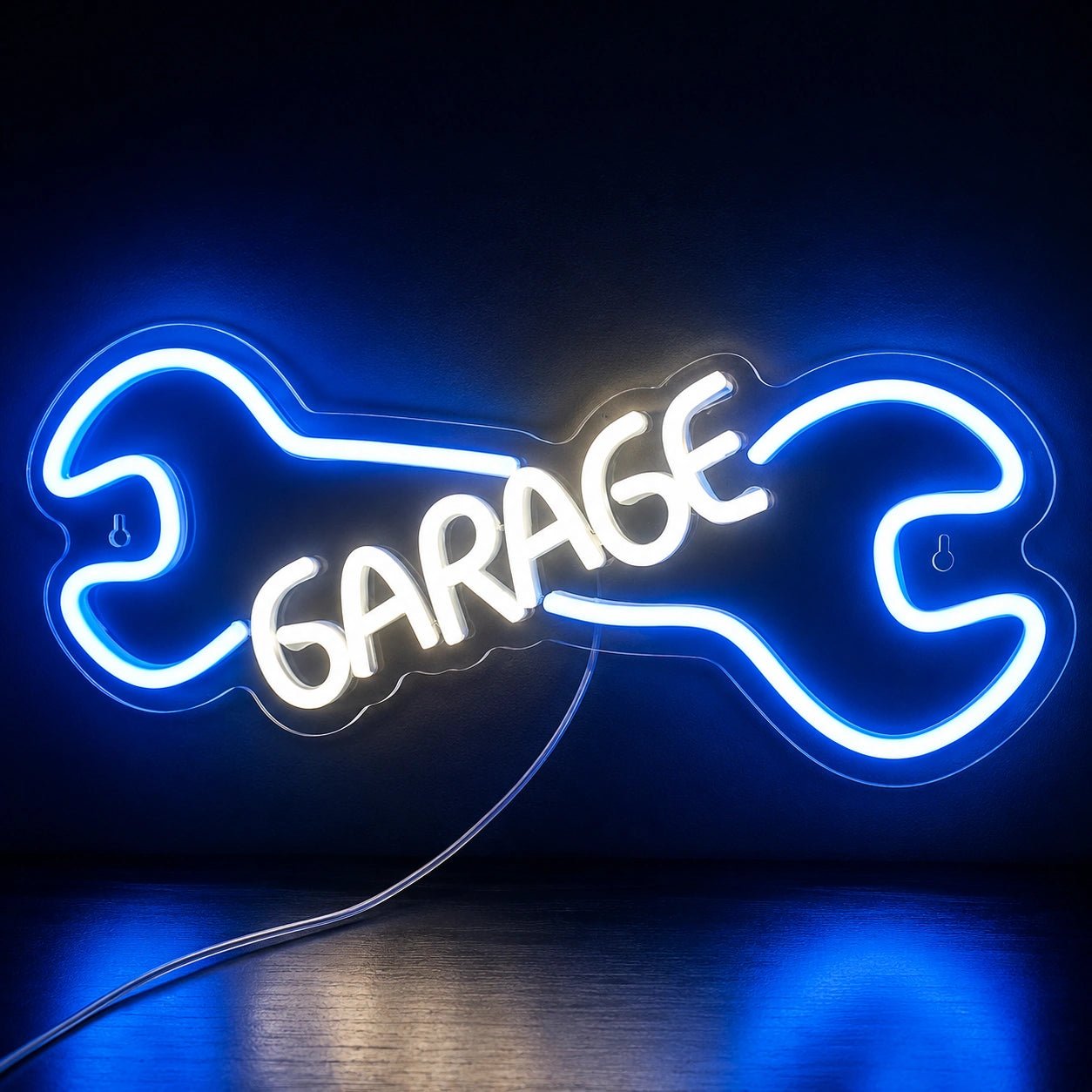 Blue Wrench Garage Neon Sign LED Neon Sign high-converting product image