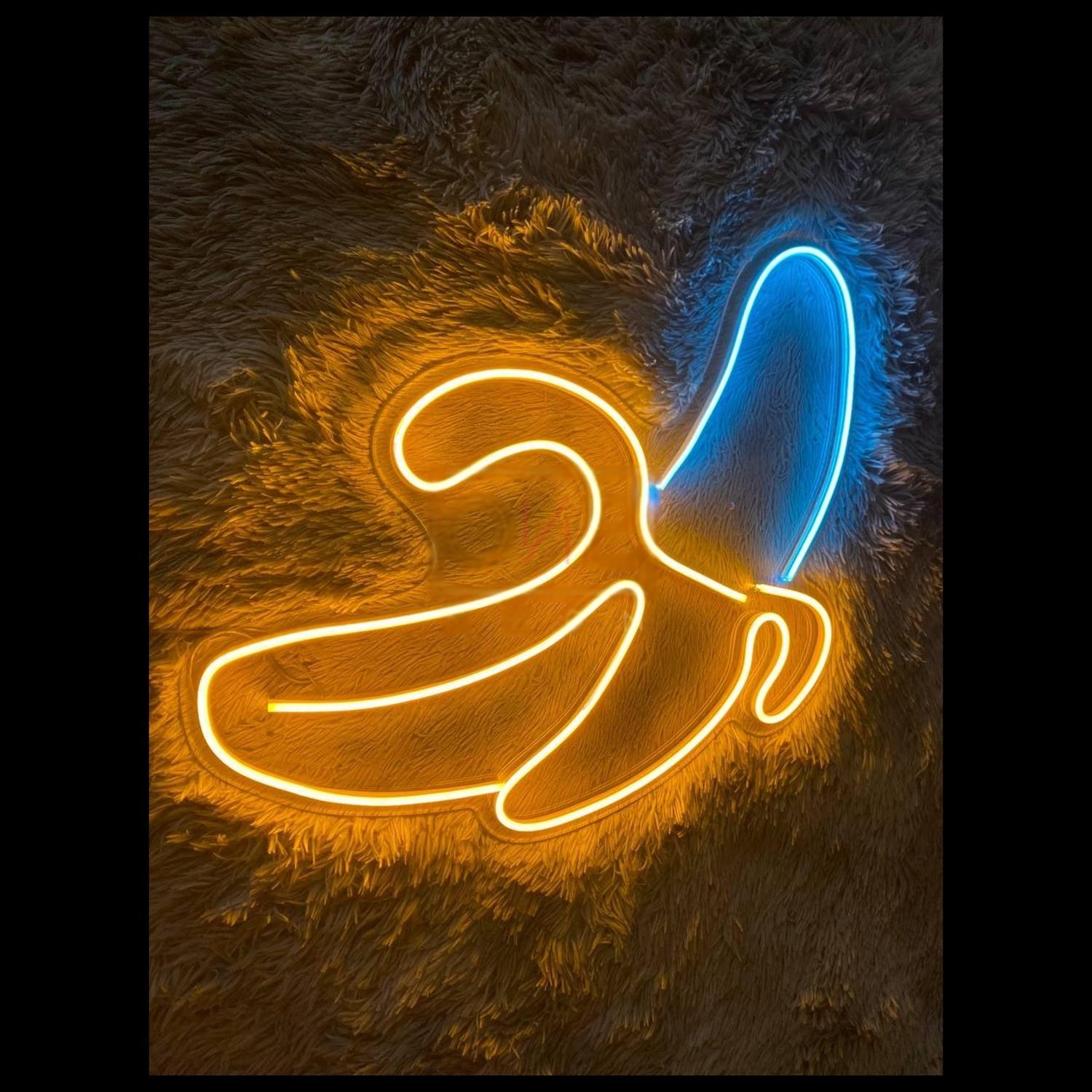 Blue-Yellow Banana Led Neon Sign For Indoor And Decor | Shineneon