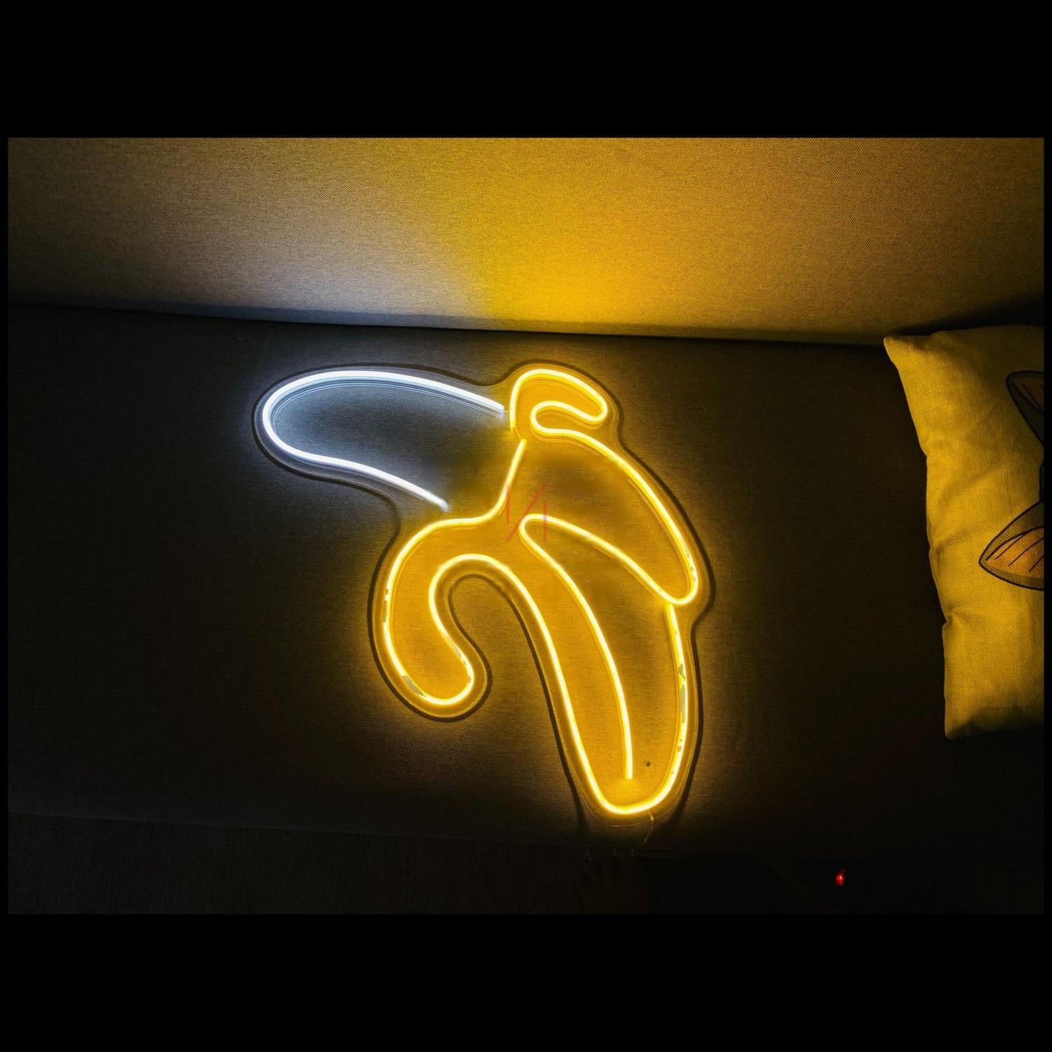 Blue-Yellow Banana Led Neon Sign For Indoor And Decor | Shineneon