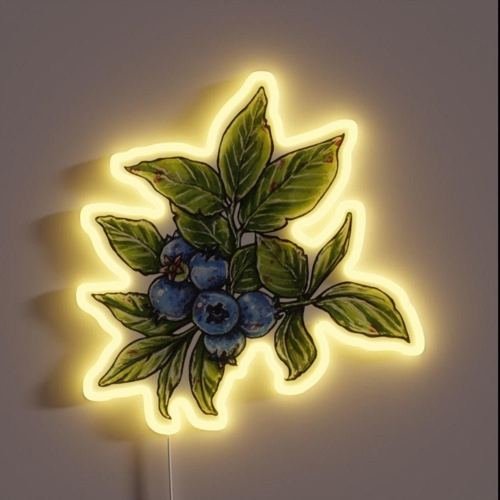 Blueberry Plant Rgb Led Neon Sign - Shineneon