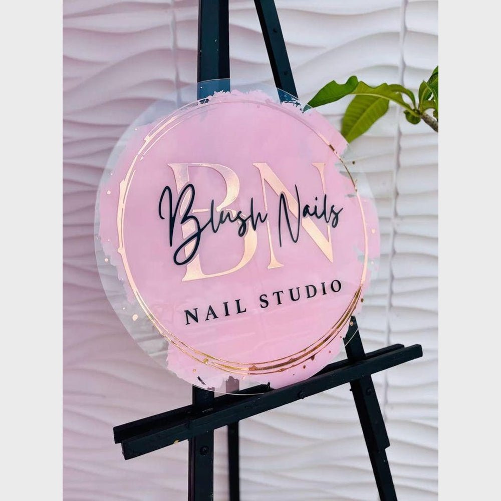 Blush Nails Nail Studio Acrylic Business Logo Sign - Shineneon