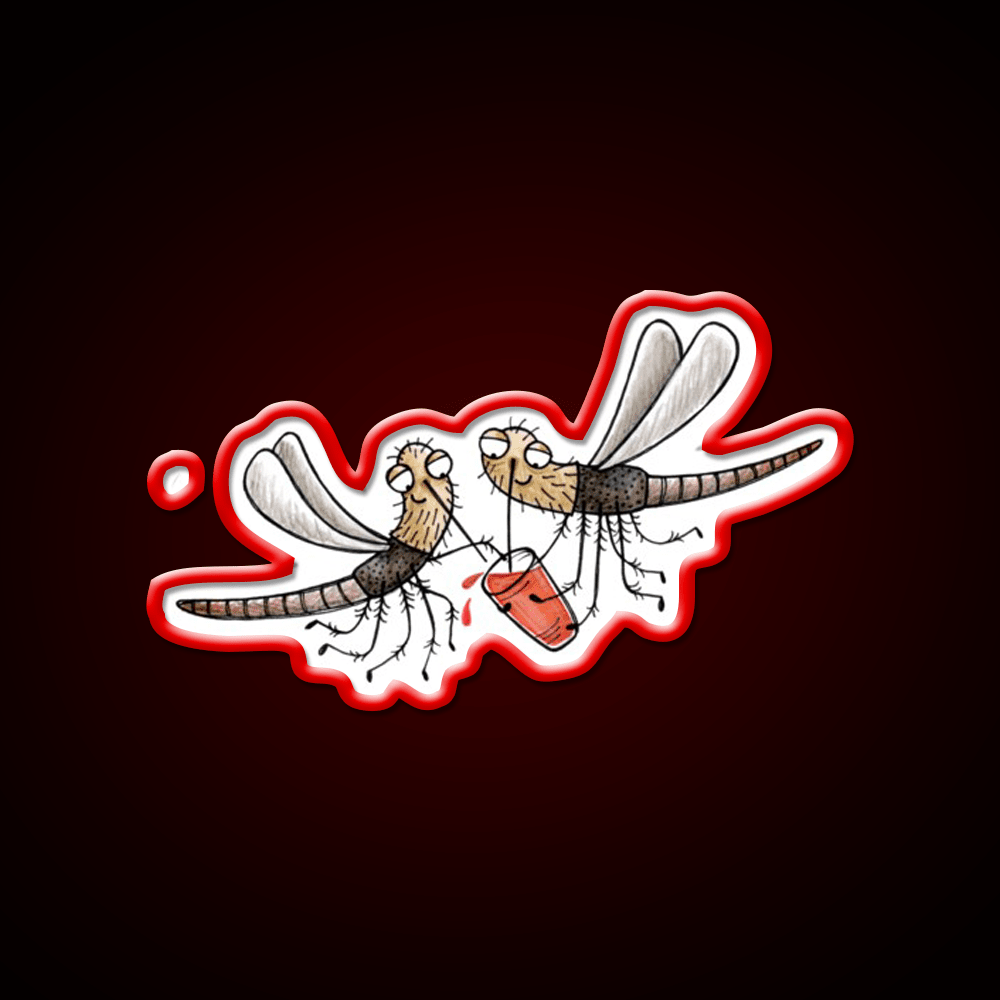 Blutcocktail Blood Cocktail Mucke Mosquito Bar Decor Led Neon Sign Rgb Color - Shineneon